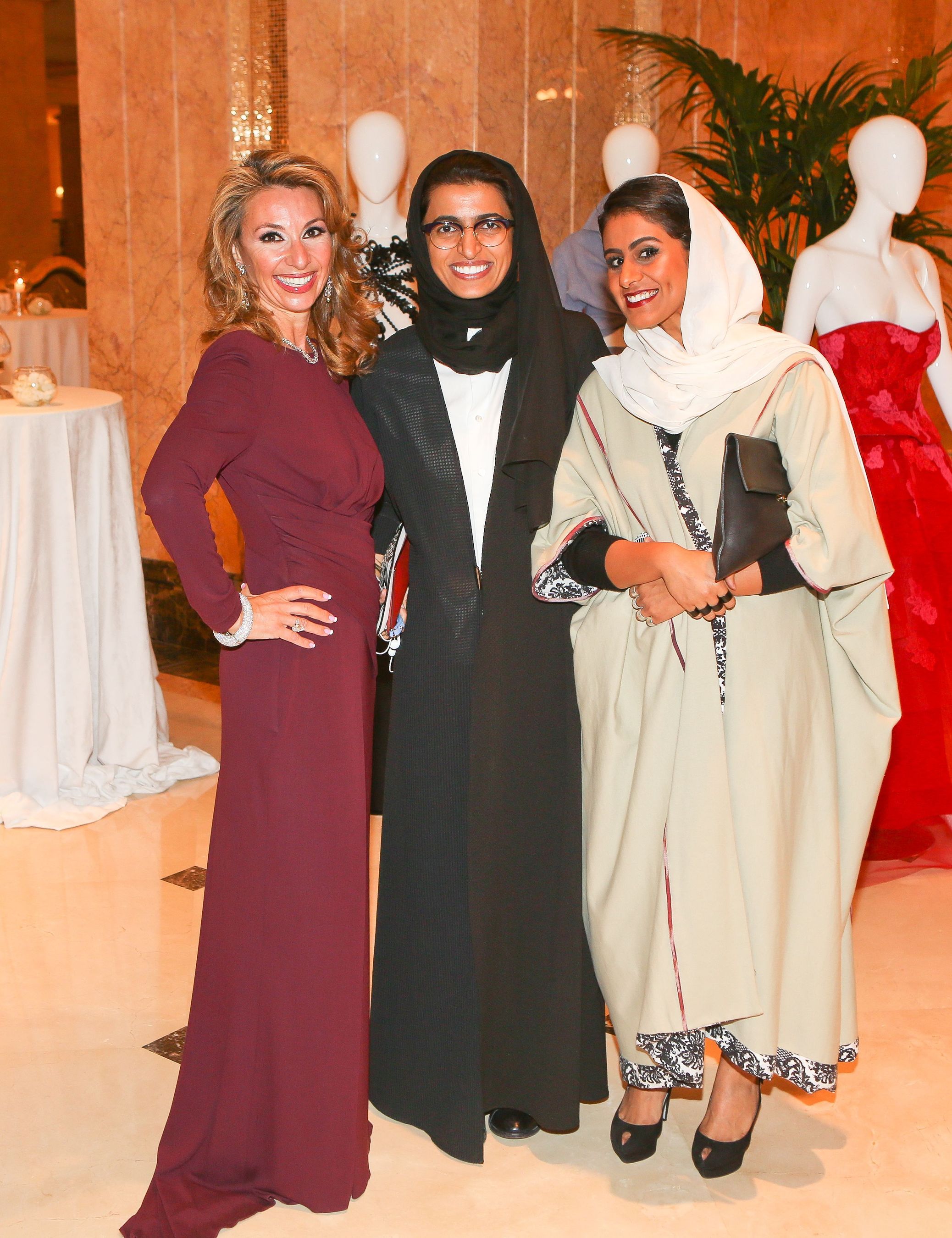 Amanda Gutkin, Noura Al Kaabi and Sheikha Alia Al Qassimi (PRNewsFoto/Farfetch and Style_com_Arabia)