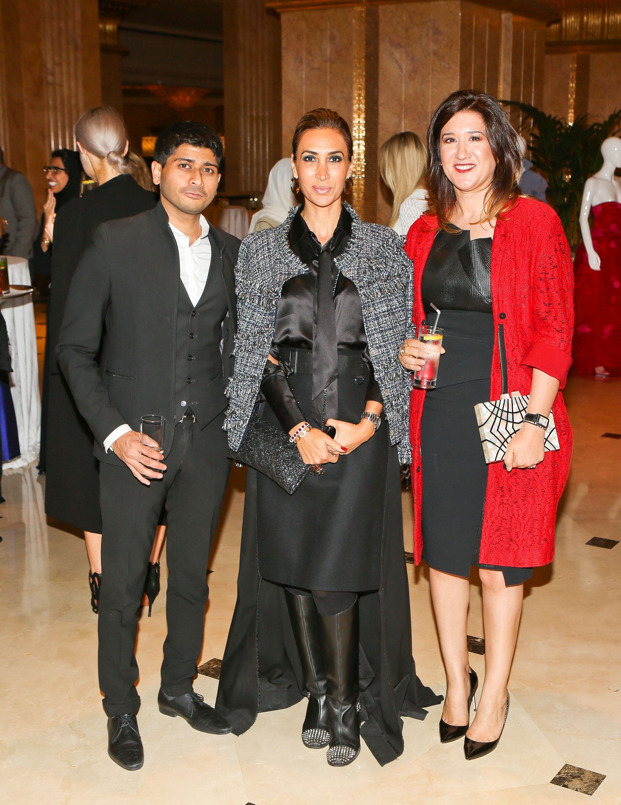 Shashi Menon, Nadine Kanso and Nez Gebreel (PRNewsFoto/Farfetch and Style_com_Arabia)