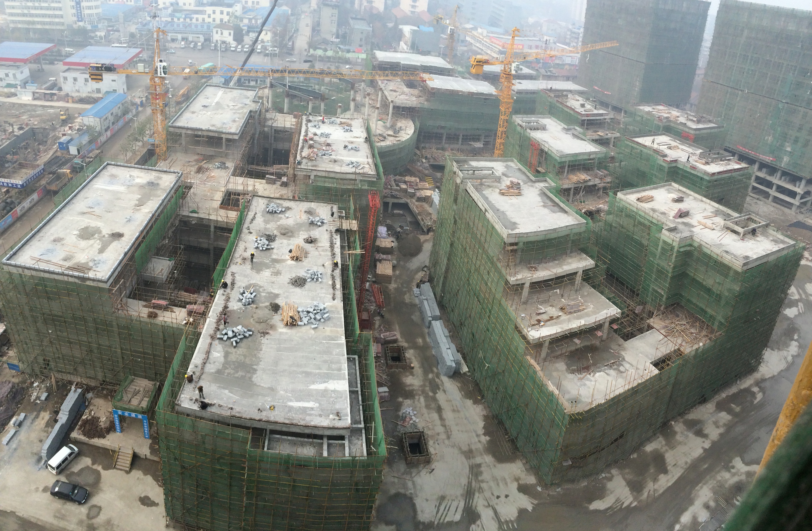 Construction at Kingold Jewelry International Industrial Park - Wuhan, China, January 20, 2015