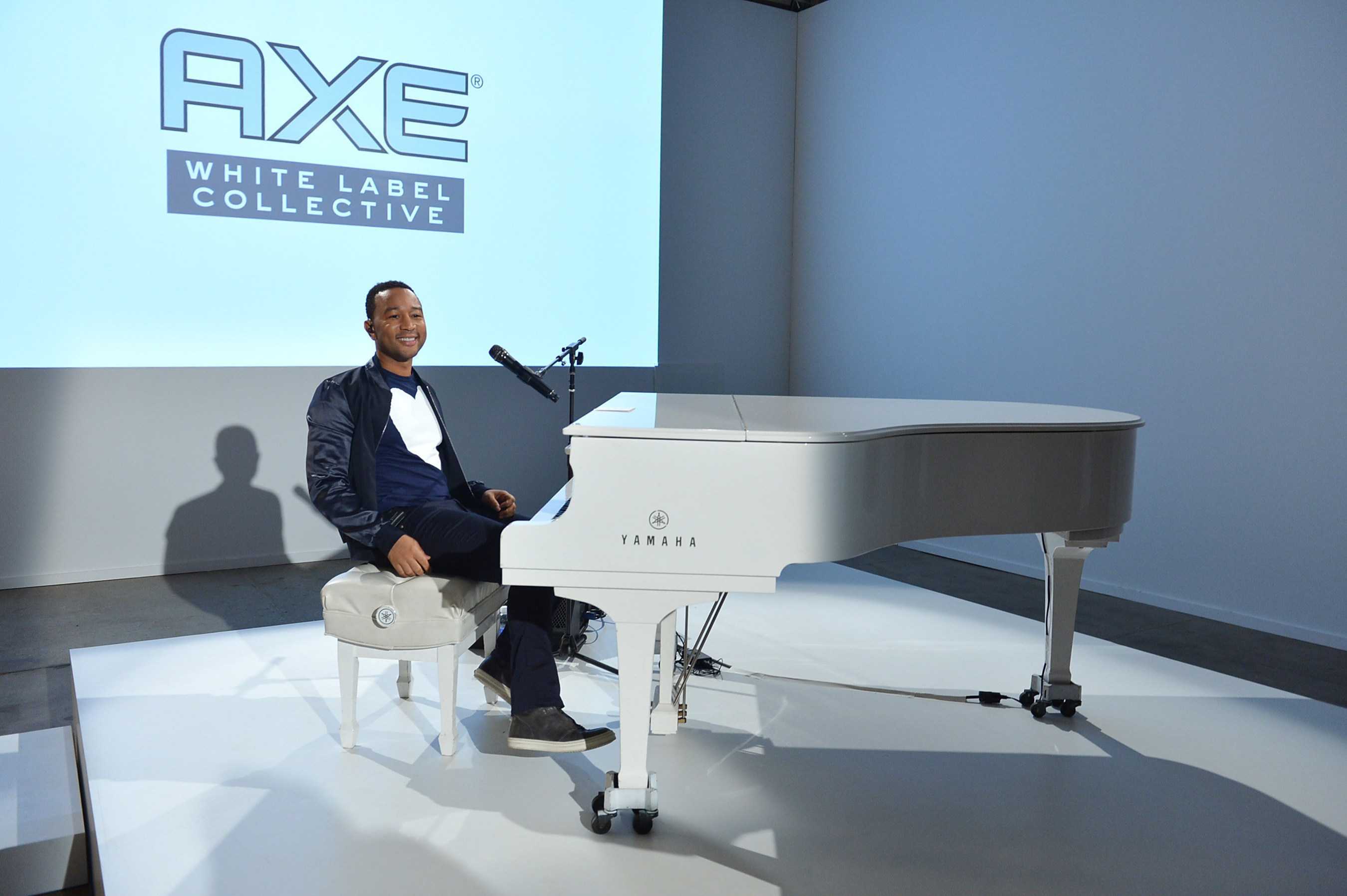 John Legend performs during the AXE White Label Collective launch at The Garage in NYC. Starting January 20, AXE and Legend invite emerging musicians to join the White Label Collective mentorship program.  (Photo by Slaven Vlasic/Getty Images for AXE)