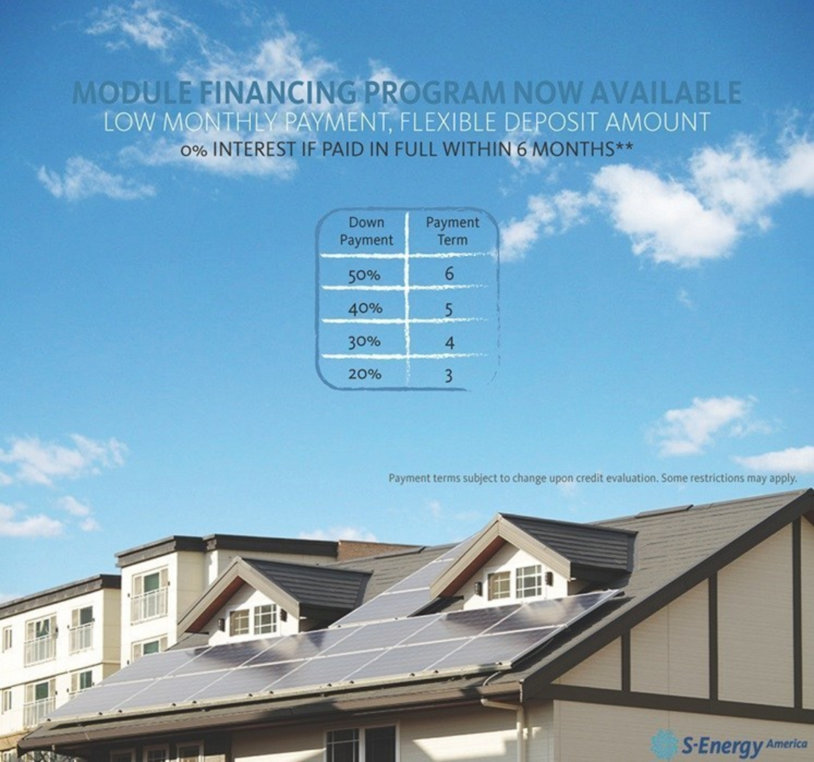 S-Energy's New Module Financing Program (PRNewsFoto/S-Energy Co., Ltd.)