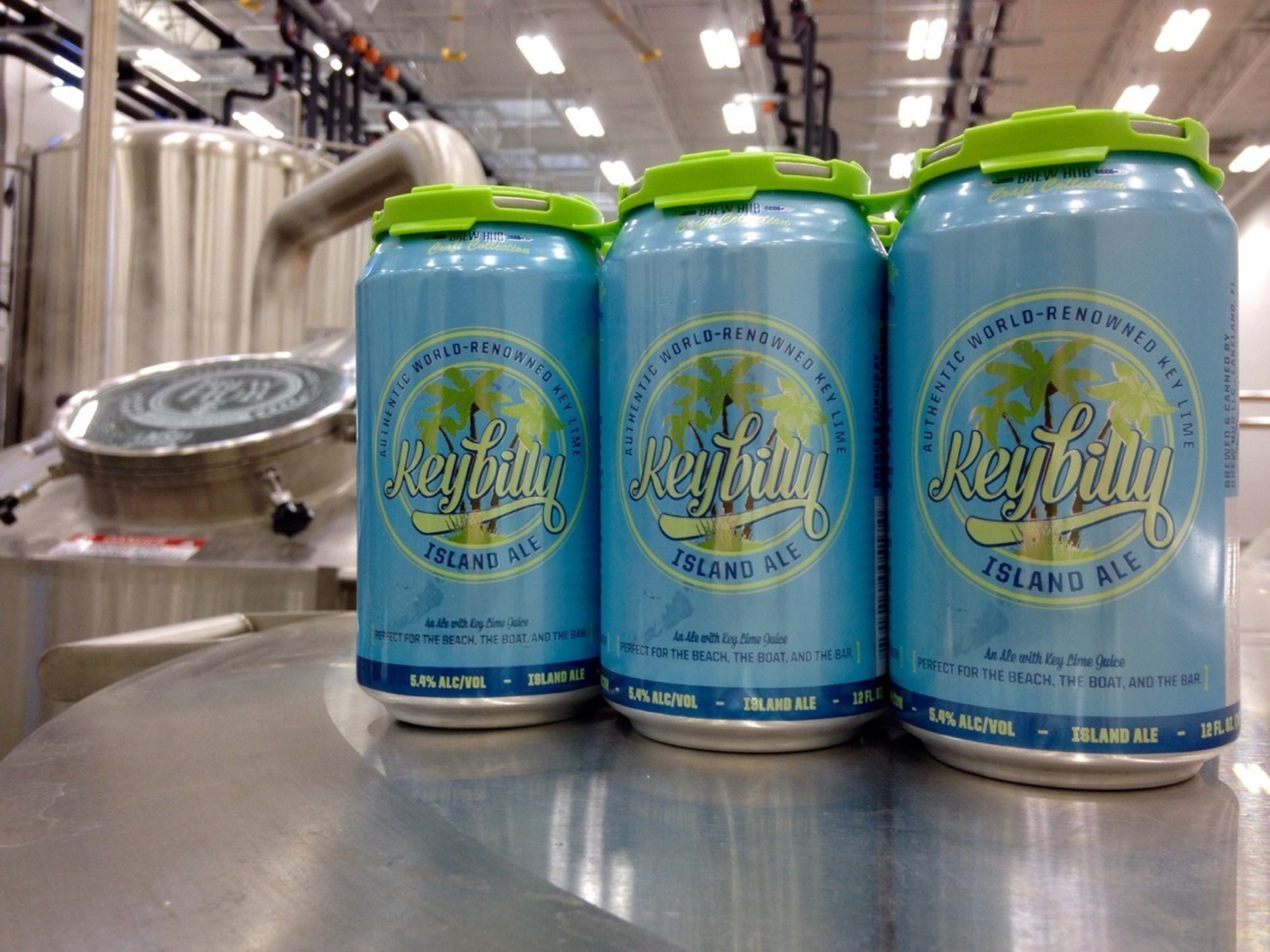 Six-pack of Keybilly Island Ale at Brew Hub in Lakeland, Florida.