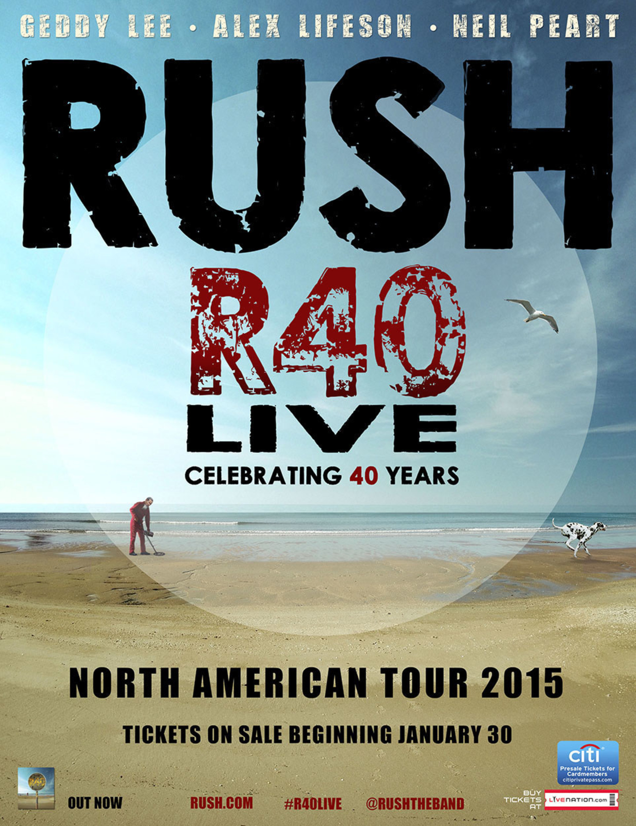 RUSH ANNOUNCES R40 LIVE TOUR - 40TH ANNIVERSARY TOUR