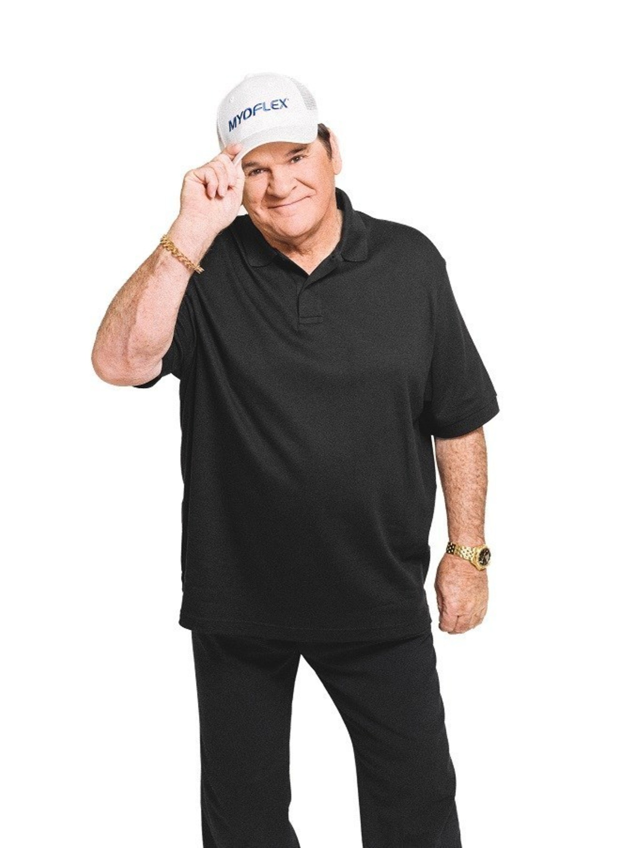 Baseball's all-time hits leader Pete Rose is the new spokesperson for Myoflex, a joint, muscle and arthritis pain reliever.