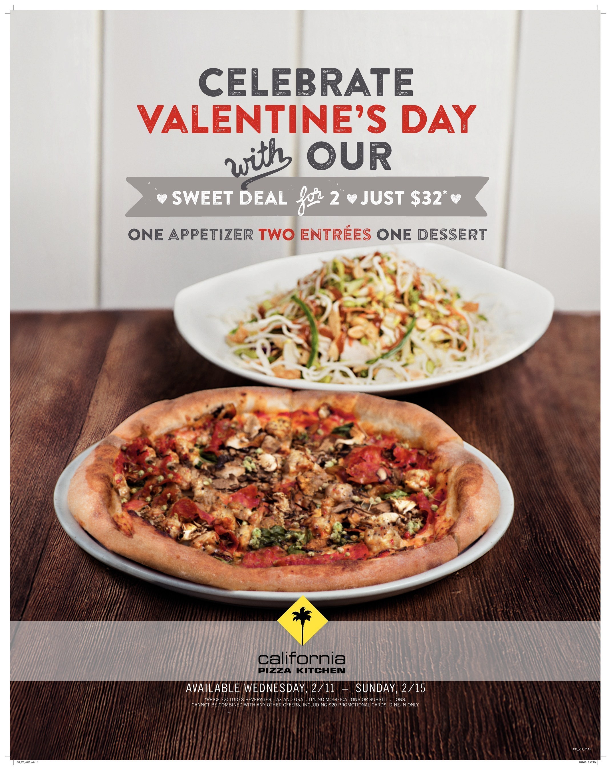 CPK's Valentine's Day Sweet Deal for Two