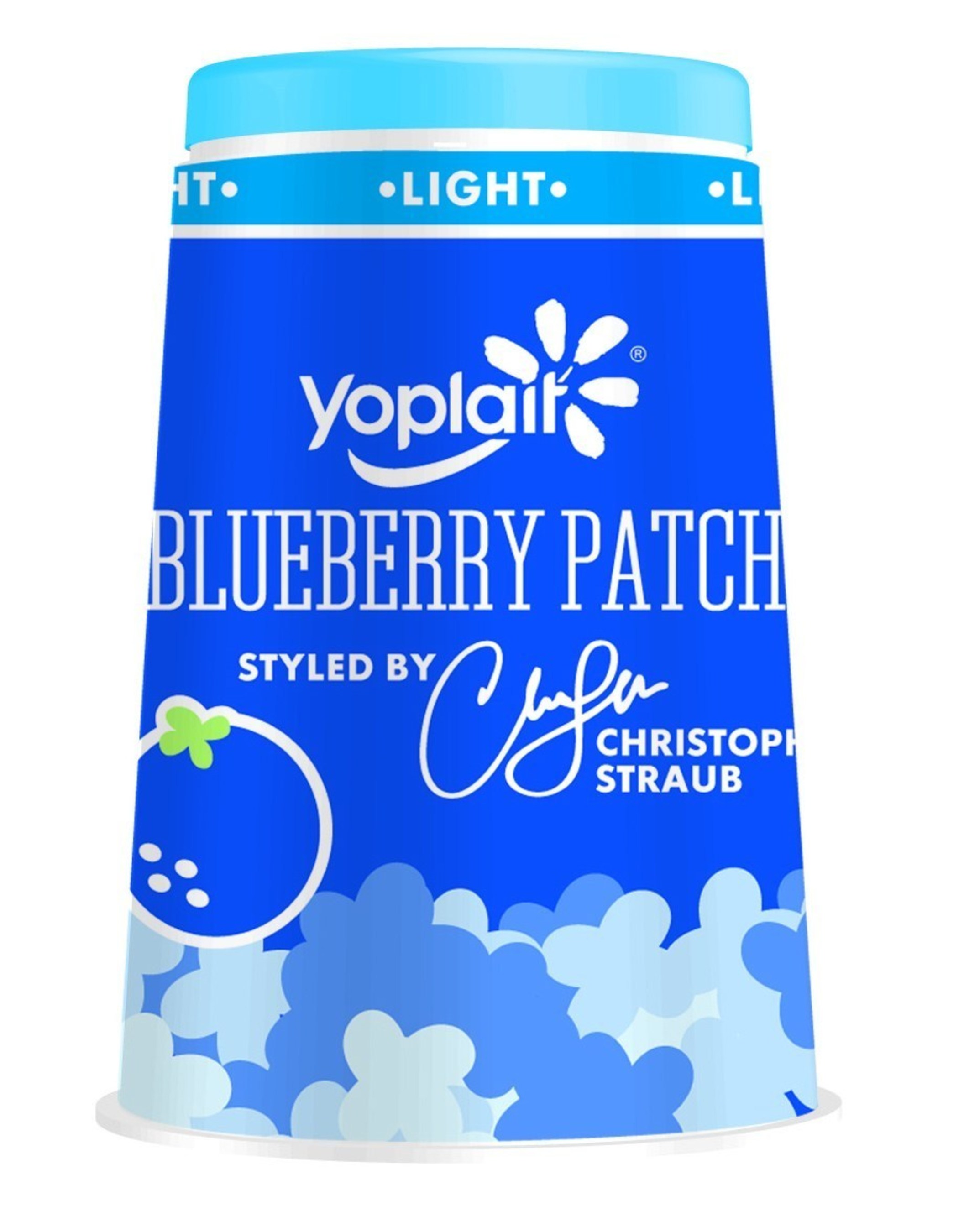The Yoplait Light Blueberry Patch cup design, part of the Yoplait Signature Collection.