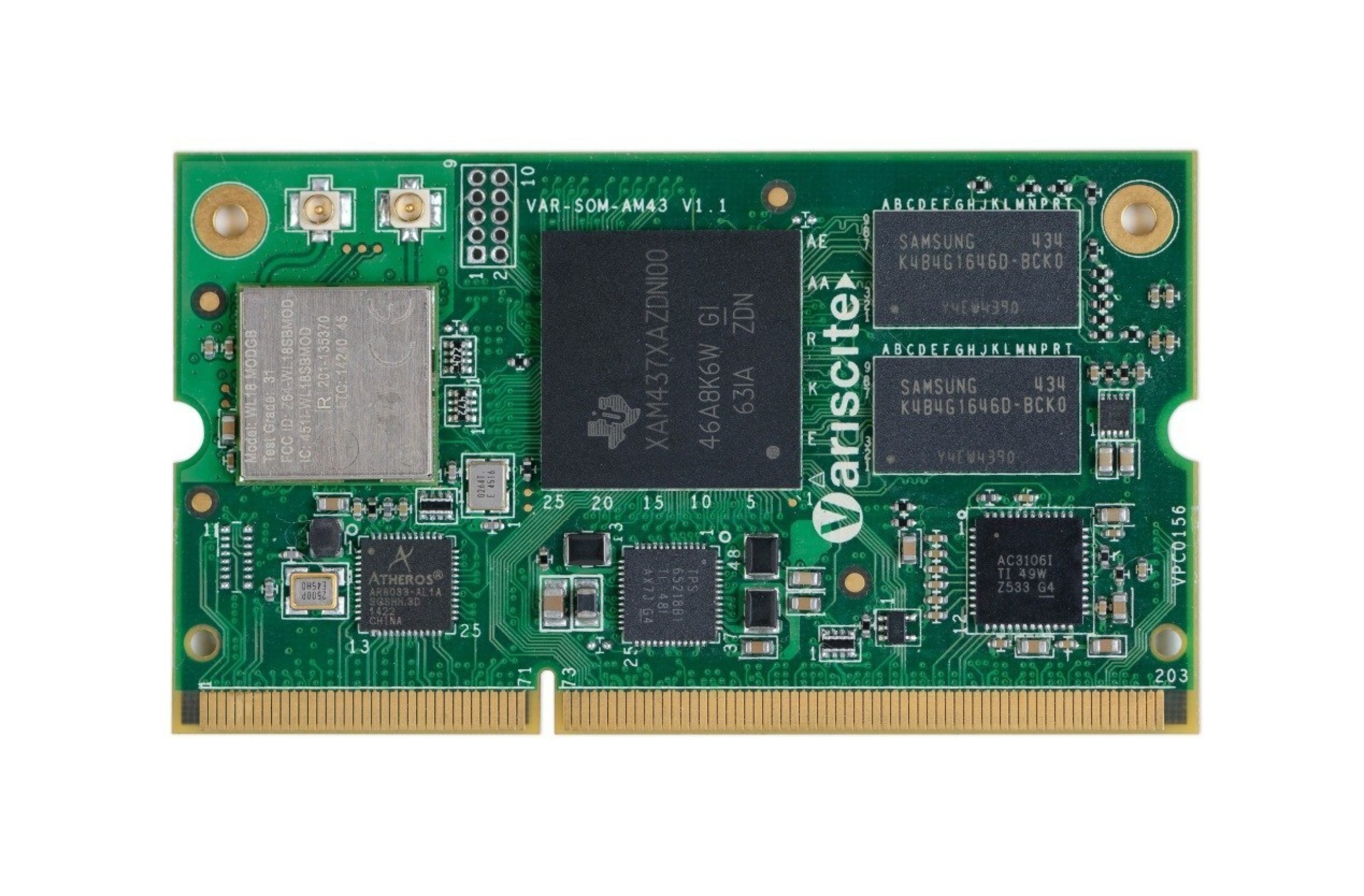 Variscite VAR-SOM-AM43 with TI AM437x 1GHz Cortex-A9 introduces real-time processing and a wide range of industrial connectivity and protocols for the embedded market