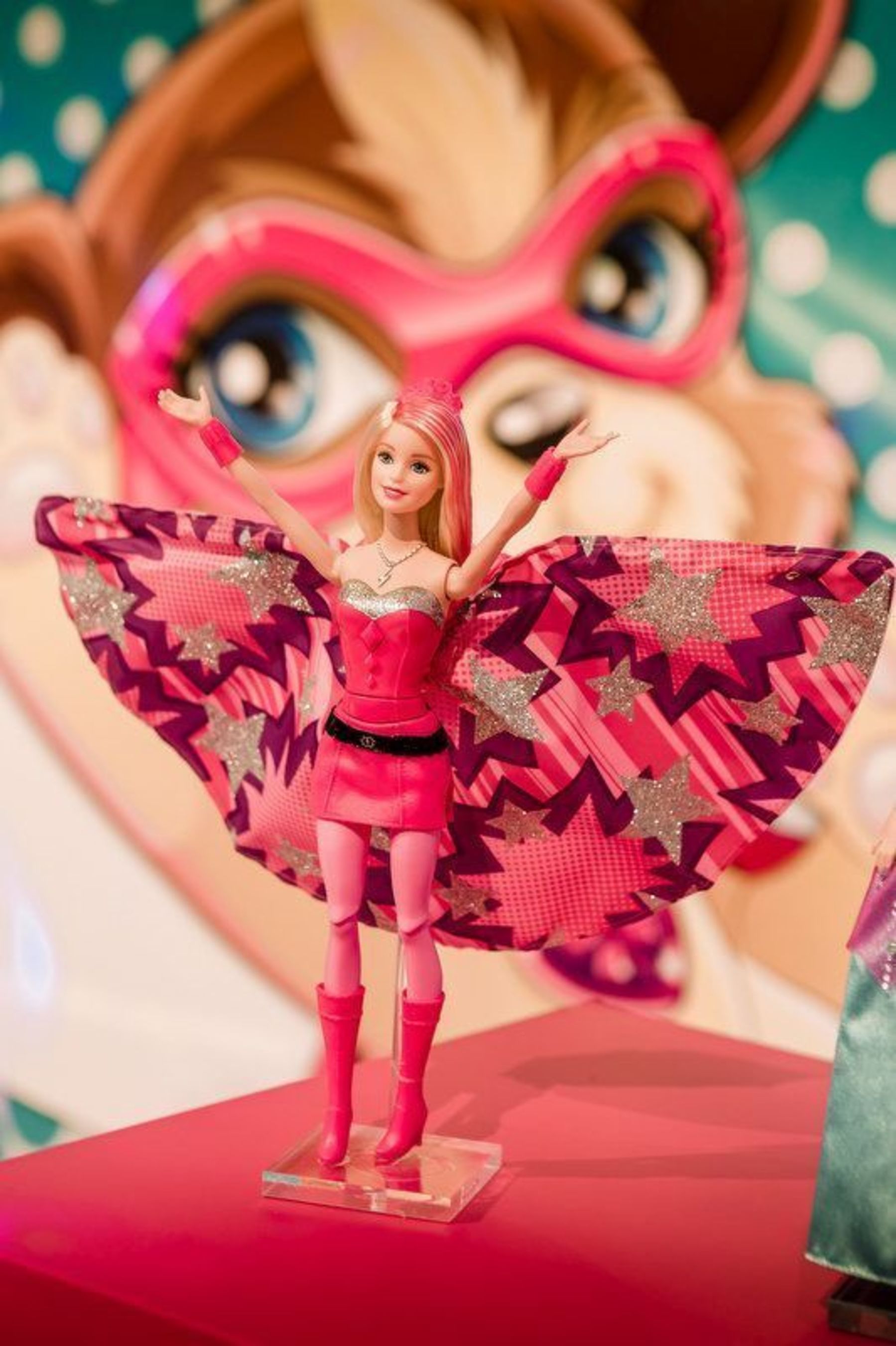 For the First Time in History, Barbie(TM) Makes Superhero Debut with "Barbie(TM) in Princess Power" at Nuremberg Toy Fair 2015 (PRNewsFoto/Mattel)