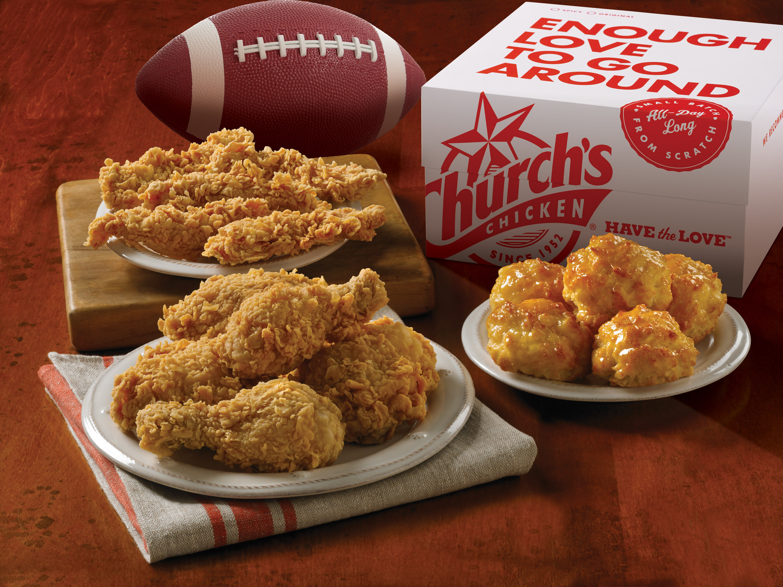Church's Chicken serves up food for five people for $10 with the Big Game Box, available now through Sunday, February 1.