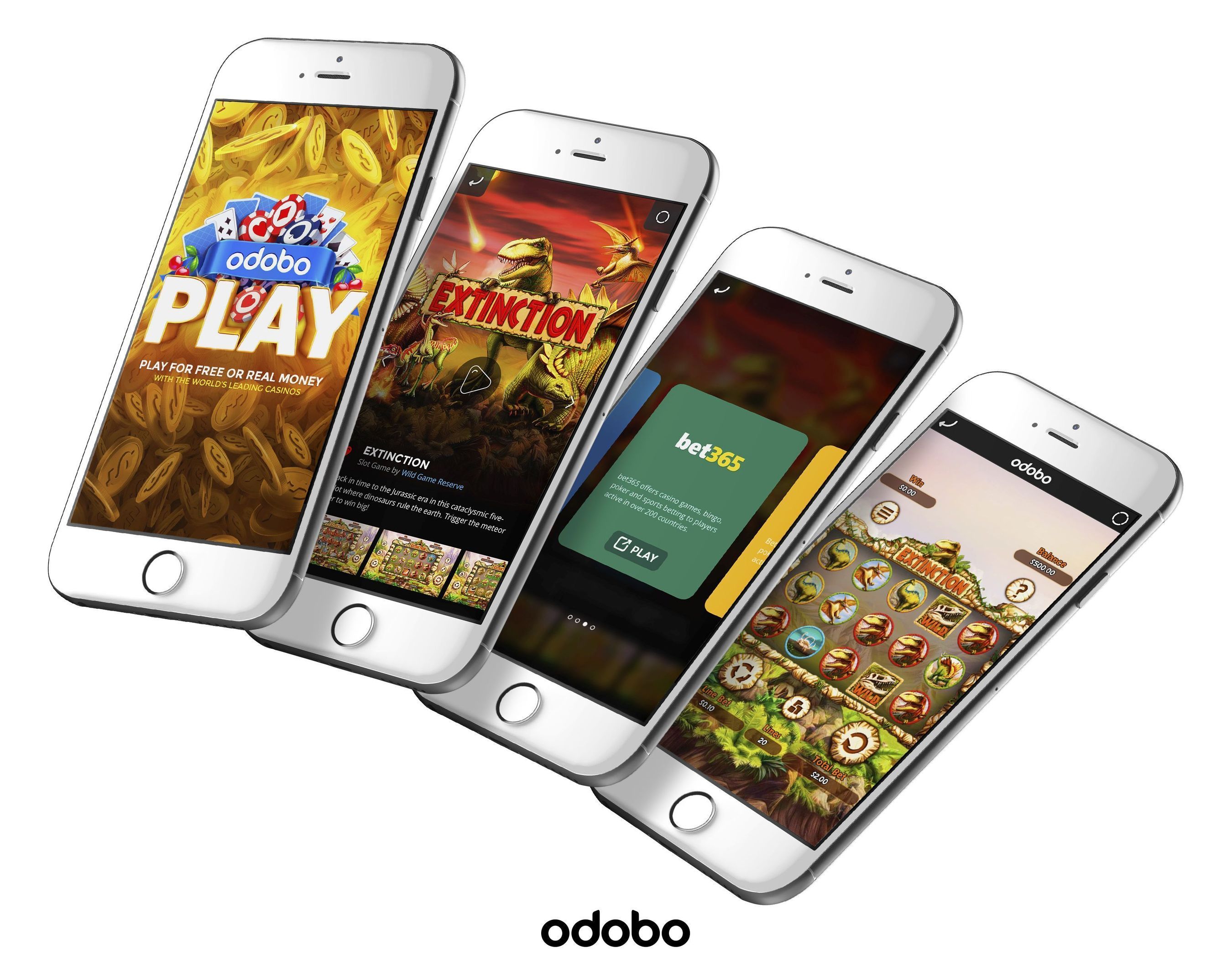 Discover real casino games with the Odobo Play iOS app (PRNewsFoto/Odobo)