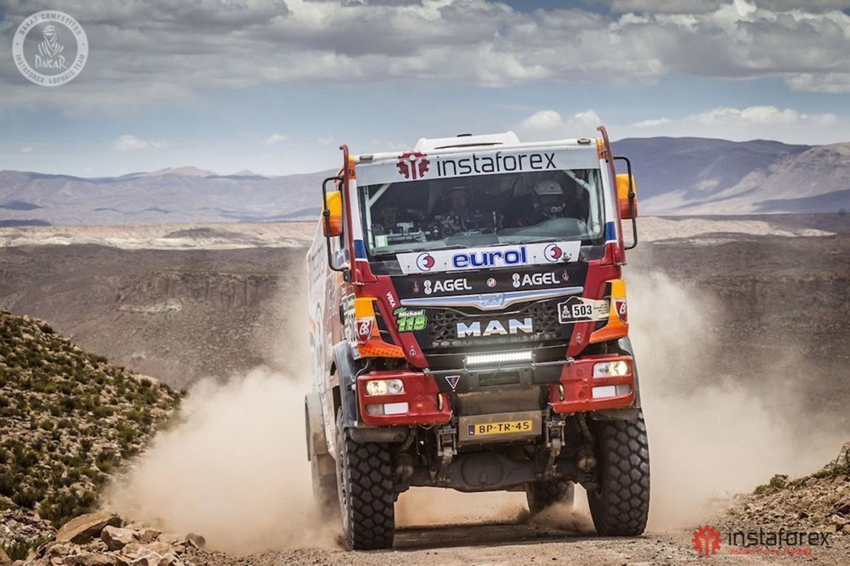 InstaForex Loprais Team struggles for the victory in the truck category (PRNewsFoto/InstaForex)