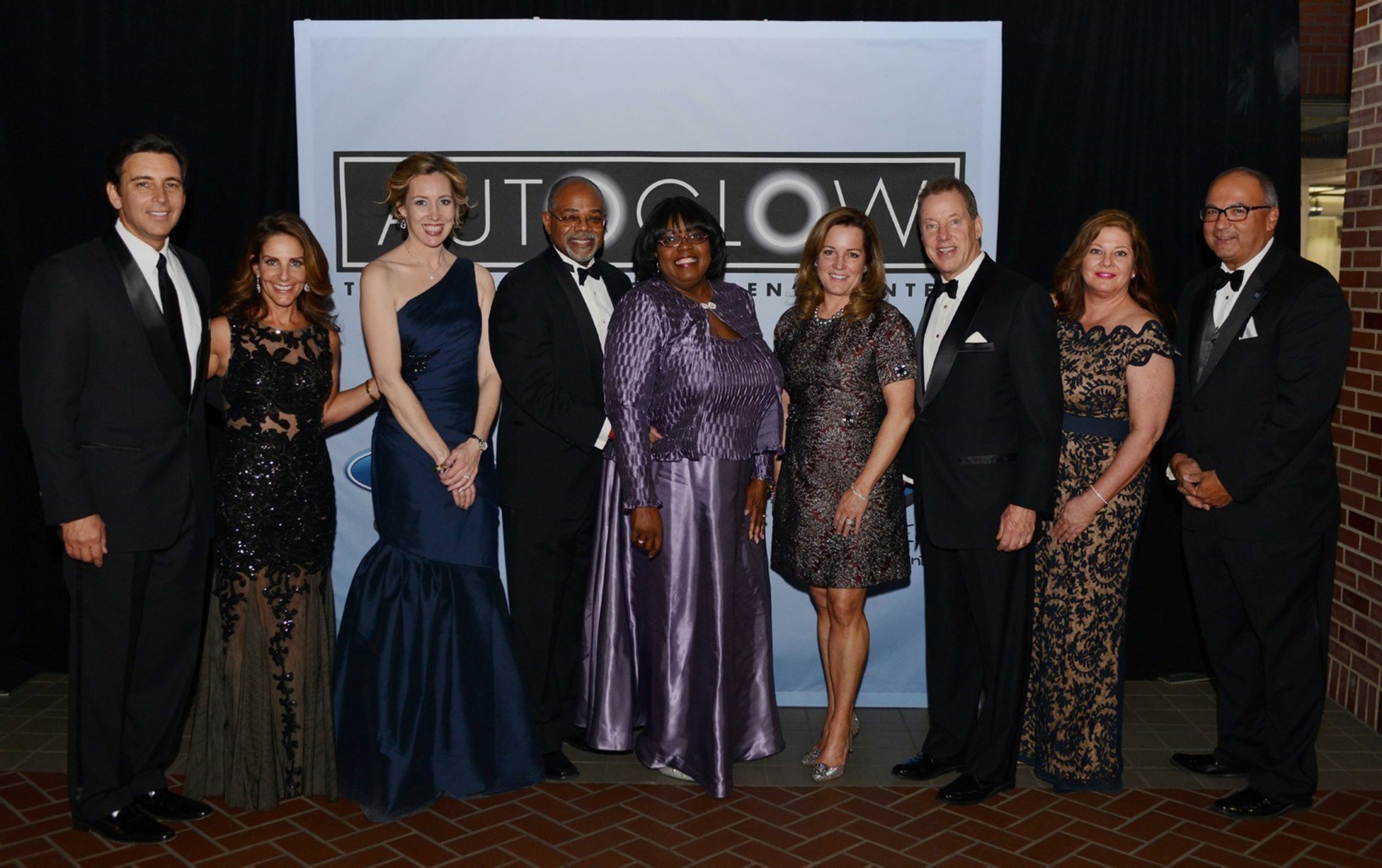 Mark and Jane Fields, President and CEO, Ford Motor Company, Renee Godfrey, Corporate Alliances Manager, Ford Motor Company; Danny Matthews, Debora Matthews, CEO, The Children's Center; Lisa Ford, Bill Ford, Executive Chairman, Ford Motor Company; Tammy Zonker, Chief  Philanthropy Officer, The Children's Cent...