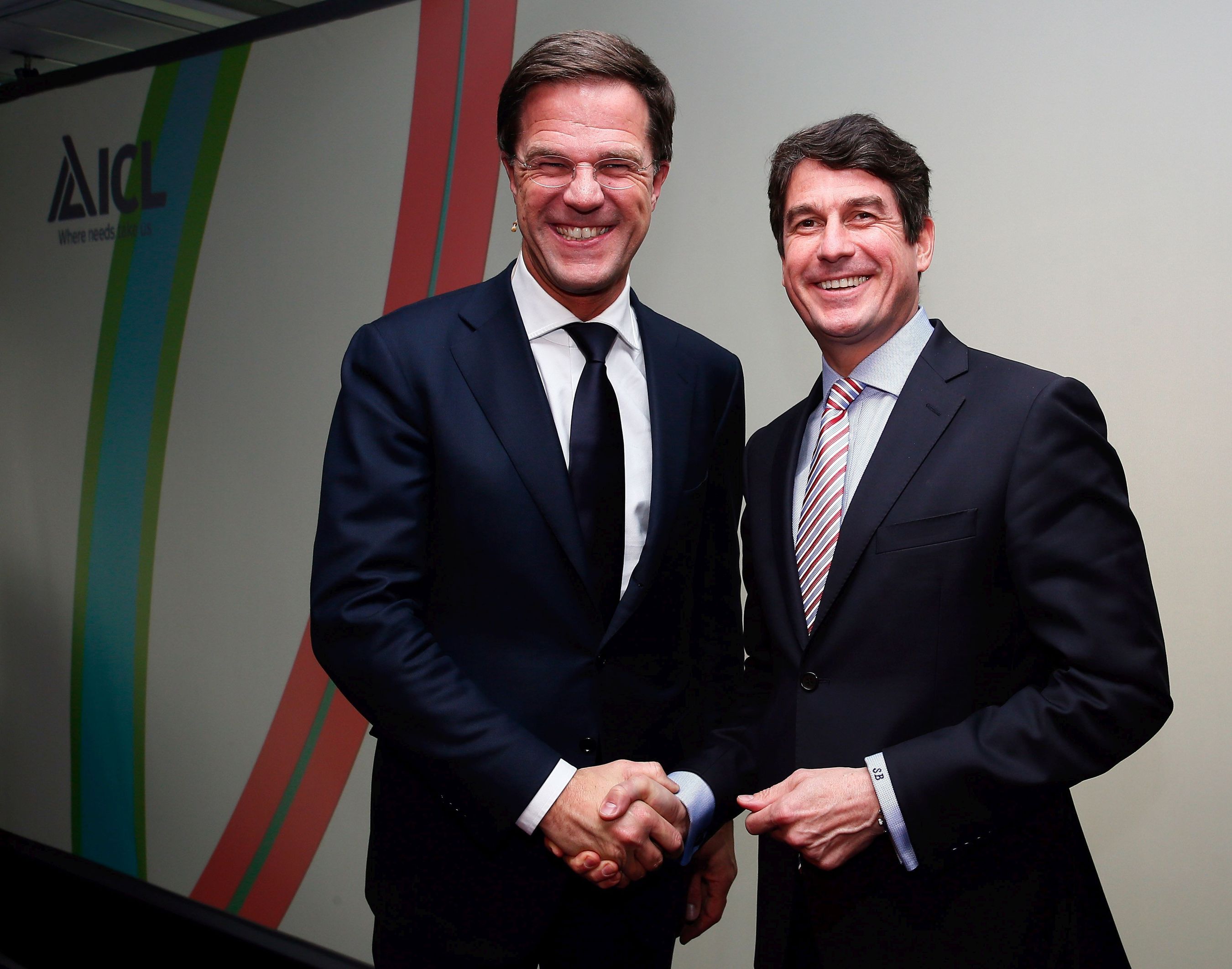 Dutch Prime Minister Mark Rutte, ICL President & CEO Stefan Borgas. Credit: Roy Borghouts (PRNewsFoto/ICL)