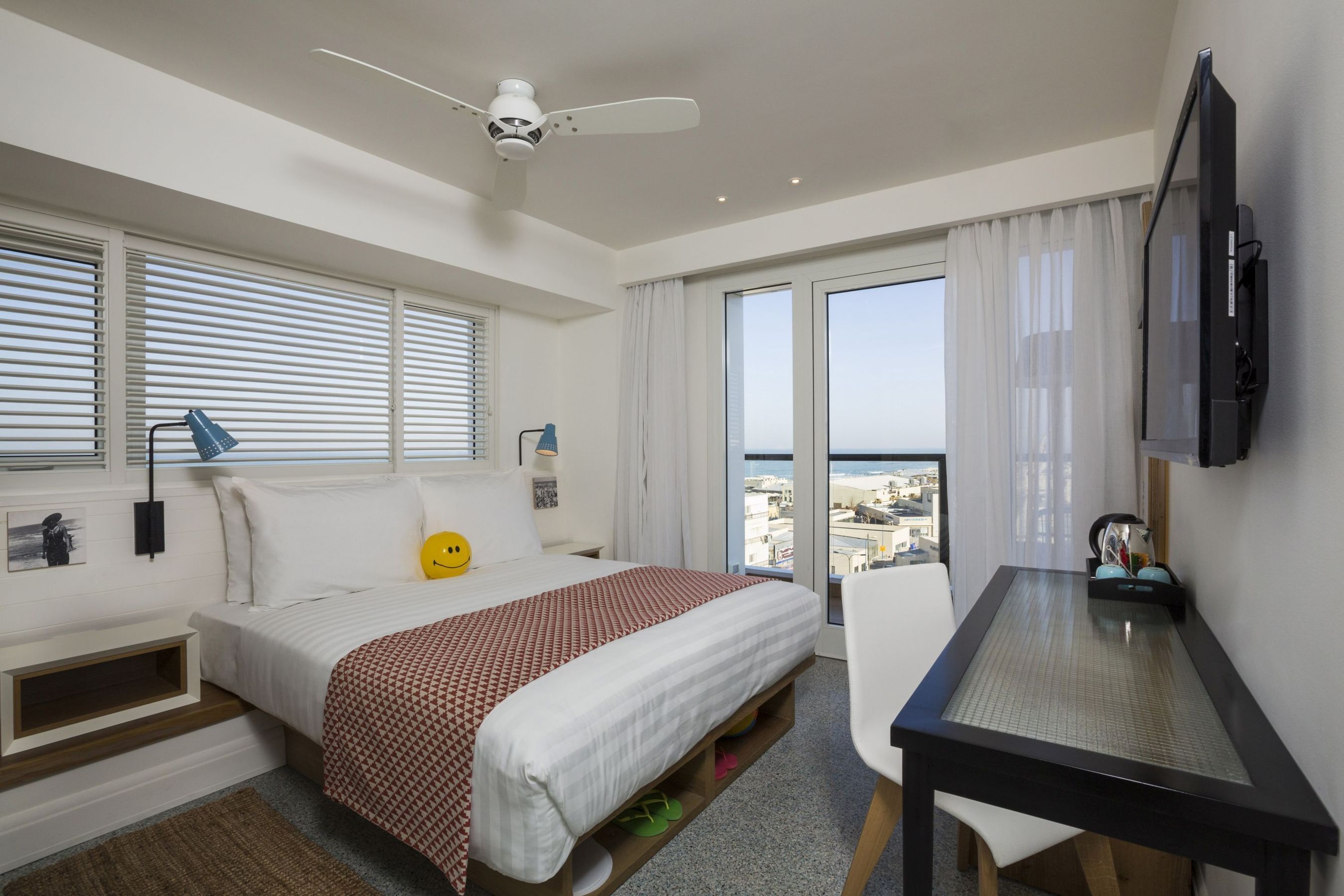 Balcony Sea View Room of the New Yam Hotel at the Tel Aviv Port (PRNewsFoto/Atlas Hotels)