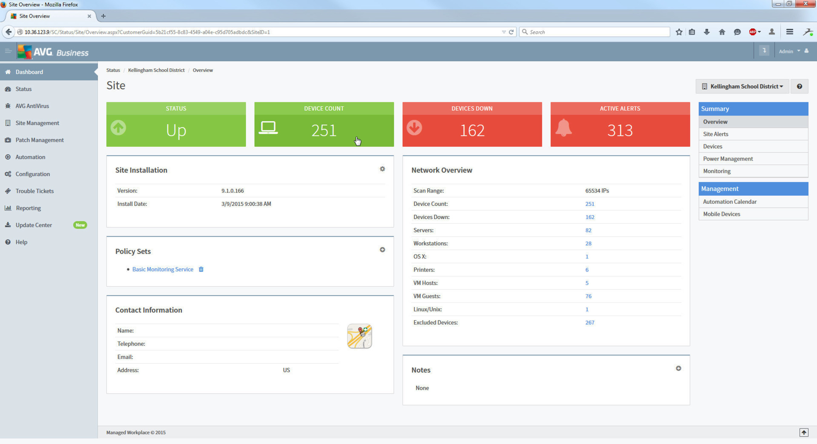 AVG Business Managed Workplace 9.1 new user interface
