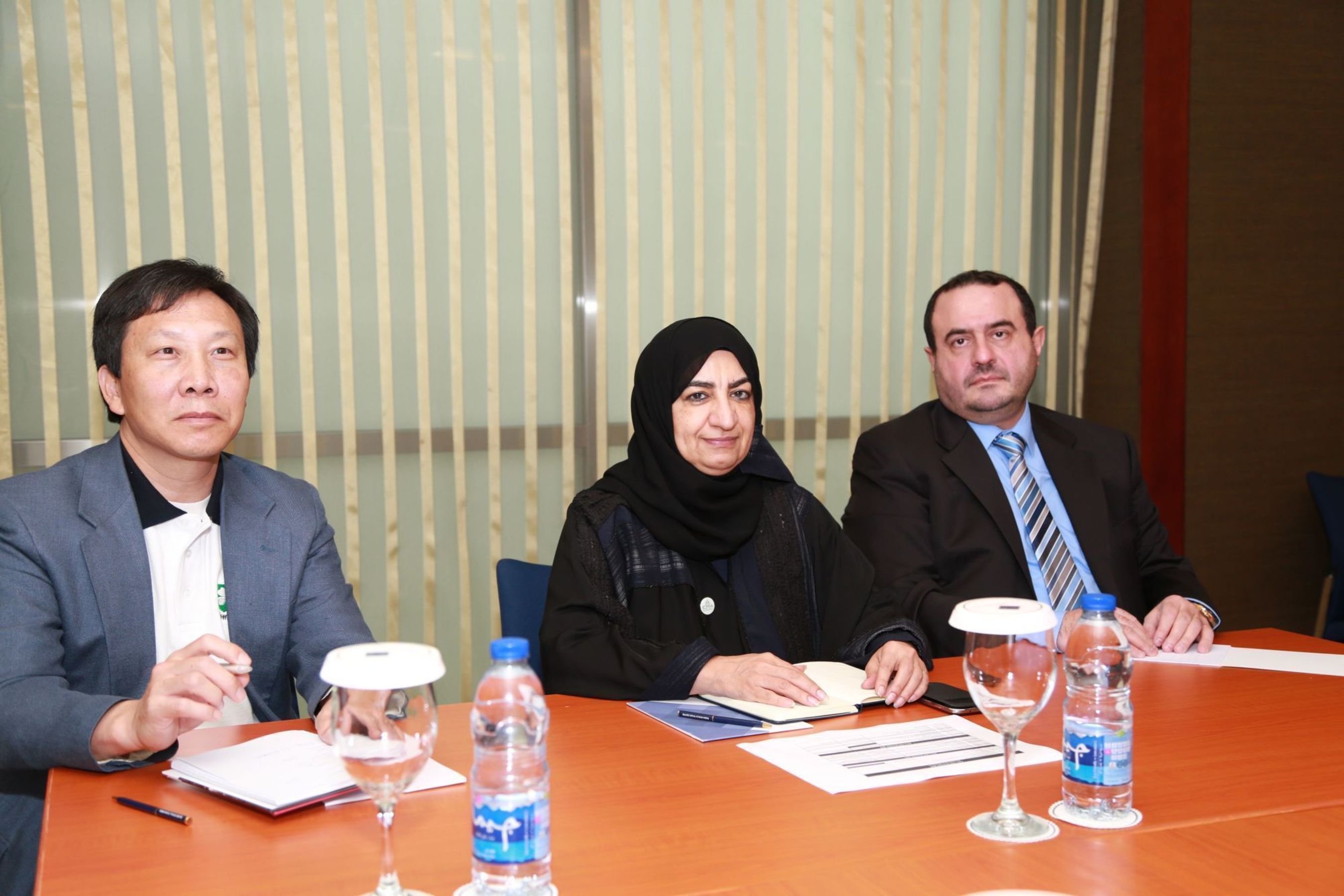ESPC 2015 organising committee members during their meeting, from left : Dr. Aaron Han, Dr. Mouza Al Sharhan, Dr. Hassan Hotait of the Emirates Pathology Society (PRNewsFoto/Emirates Pathology Society (EPS))