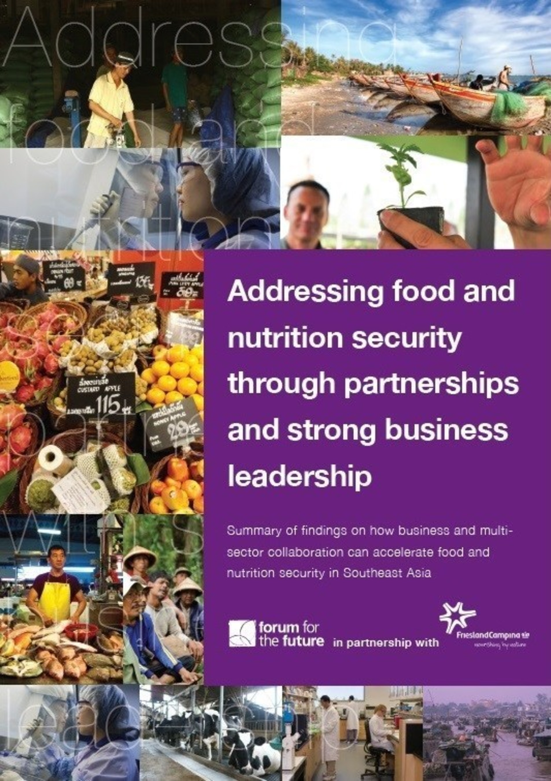 FrieslandCampina and Forum for the Future launch new food and nutrition security report