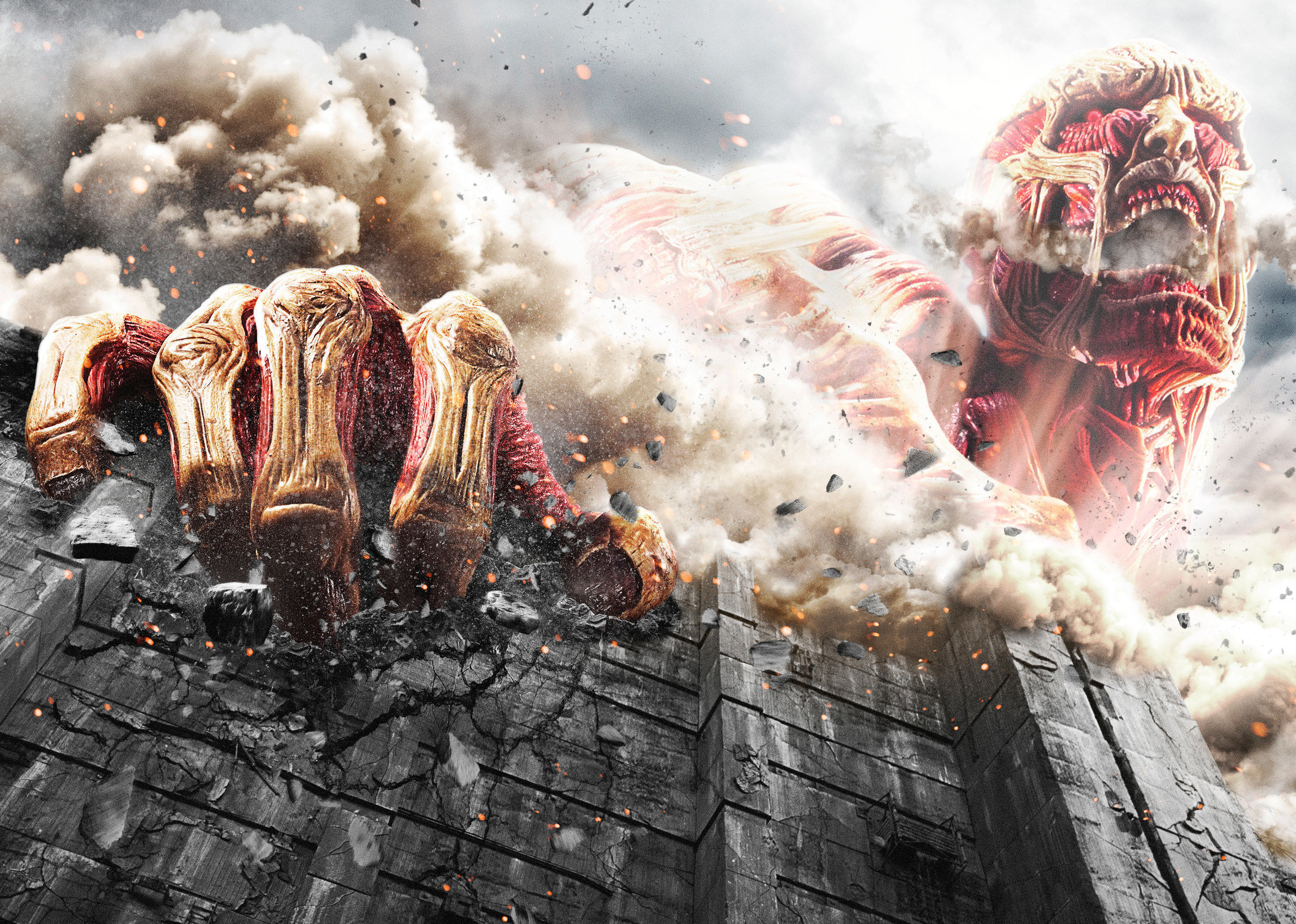 Still from "Attack on Titan" live action movie.