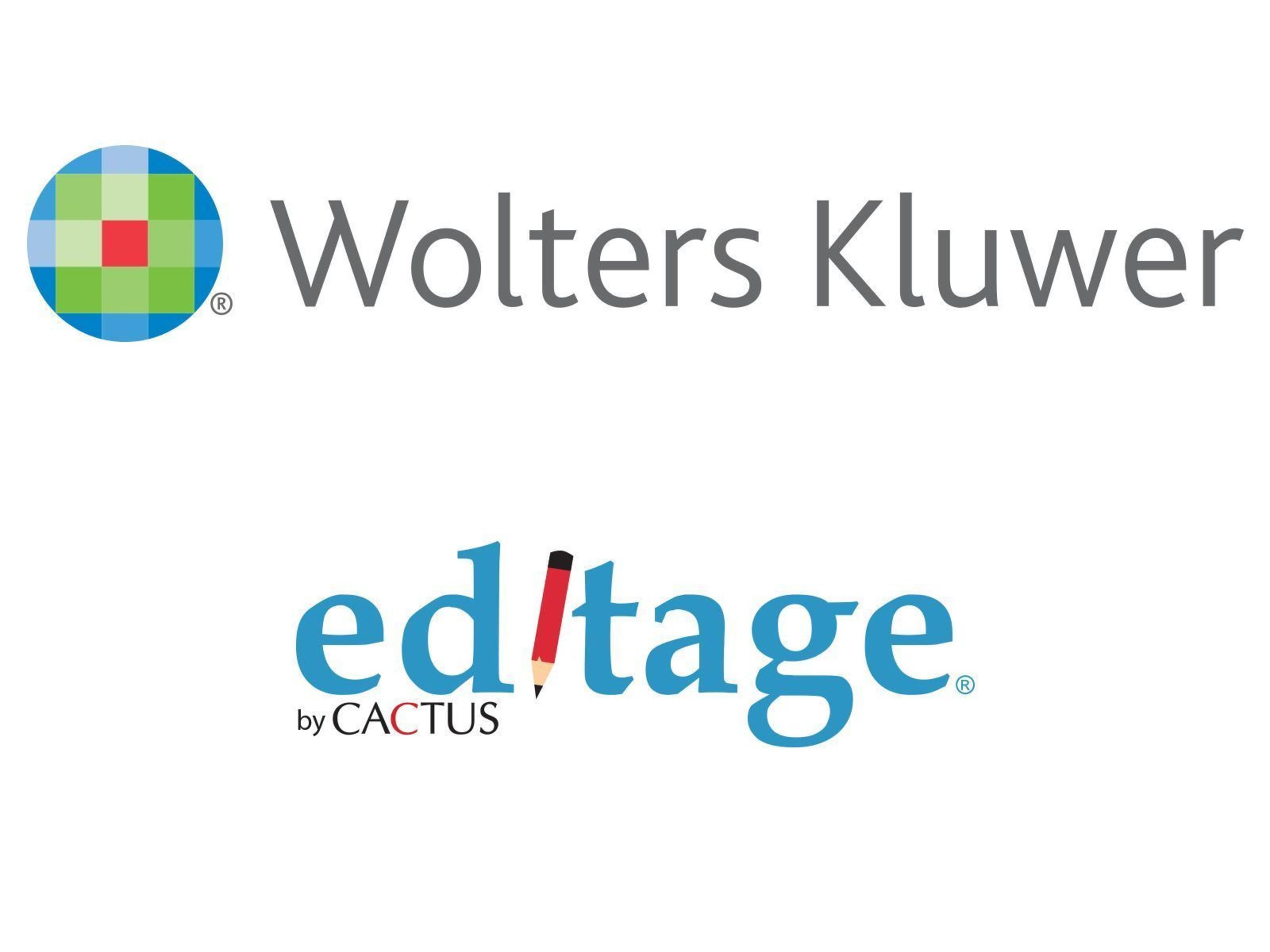Editage Partners with Wolters Logo (PRNewsFoto/Cactus Communications)