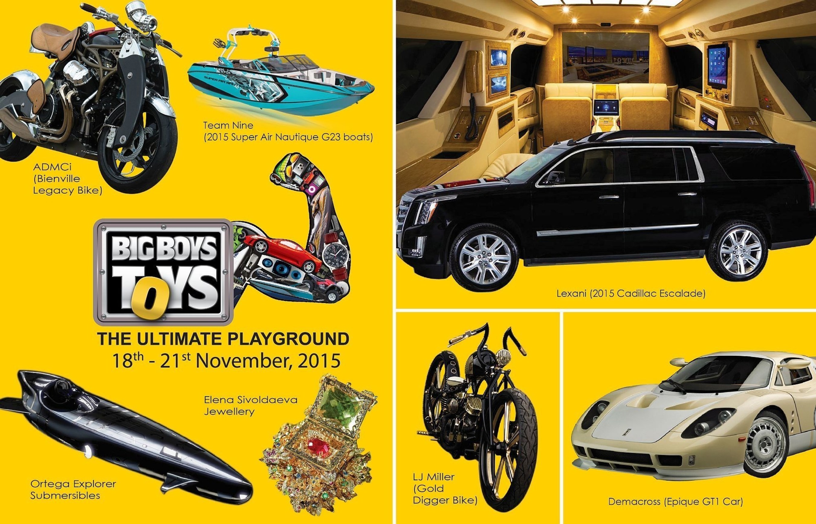 Some of the unique products being showcased at BBT 2015 (PRNewsFoto/Big Boys Toys) (PRNewsFoto/Big Boys Toys)