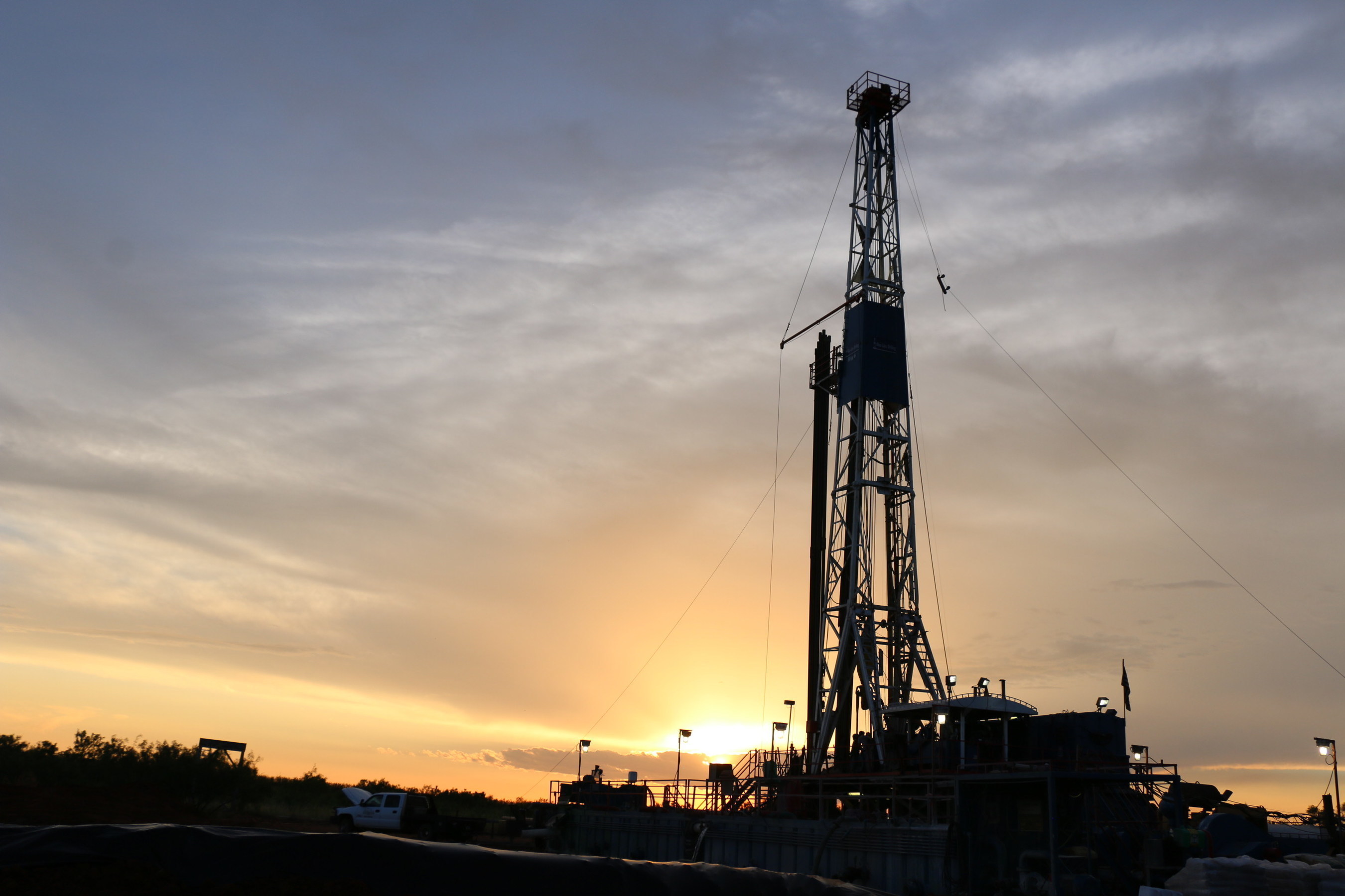 Patriot Energy's 'Barker's Trust #1' well drilling in the Permian Basin in West Texas