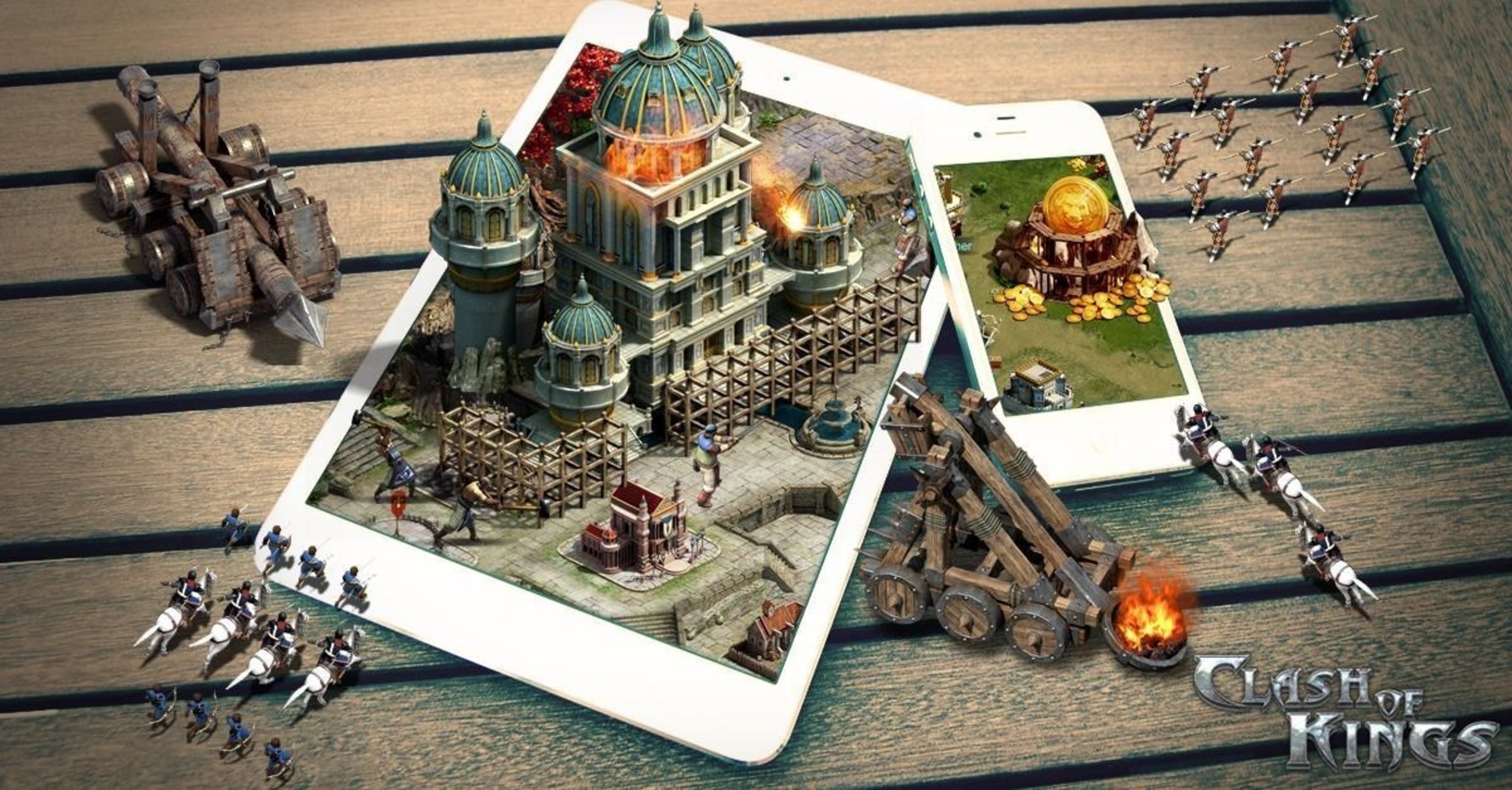 Clash of Kings is a real-time strategy game where players build an empire and defend it