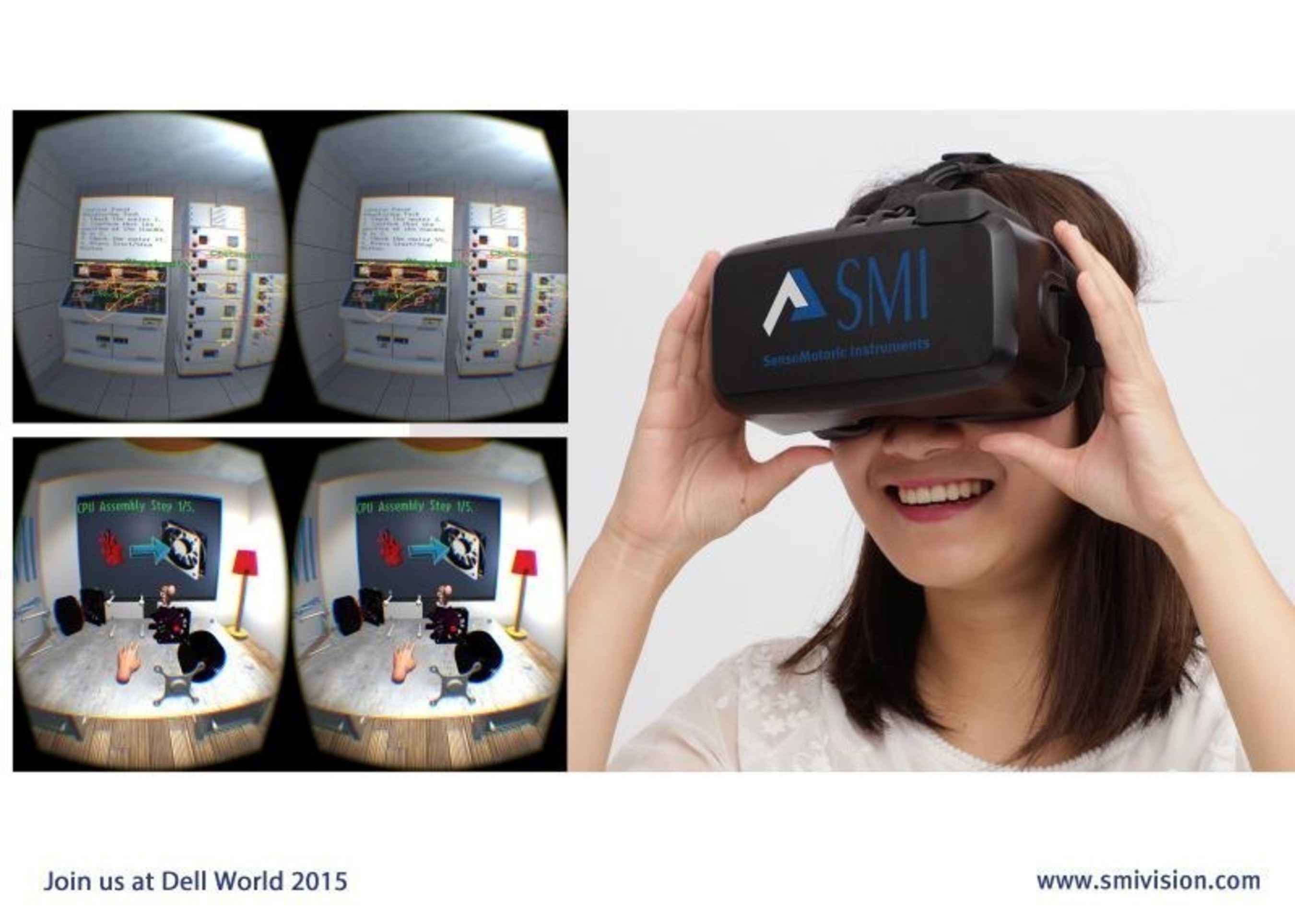 Dell World, SMI demonstrates gaze-assisted human-computer-interaction and training for professionals in virtual reality. (PRNewsFoto/SensoMotoric Instruments GmbH) (PRNewsFoto/SensoMotoric Instruments GmbH)
