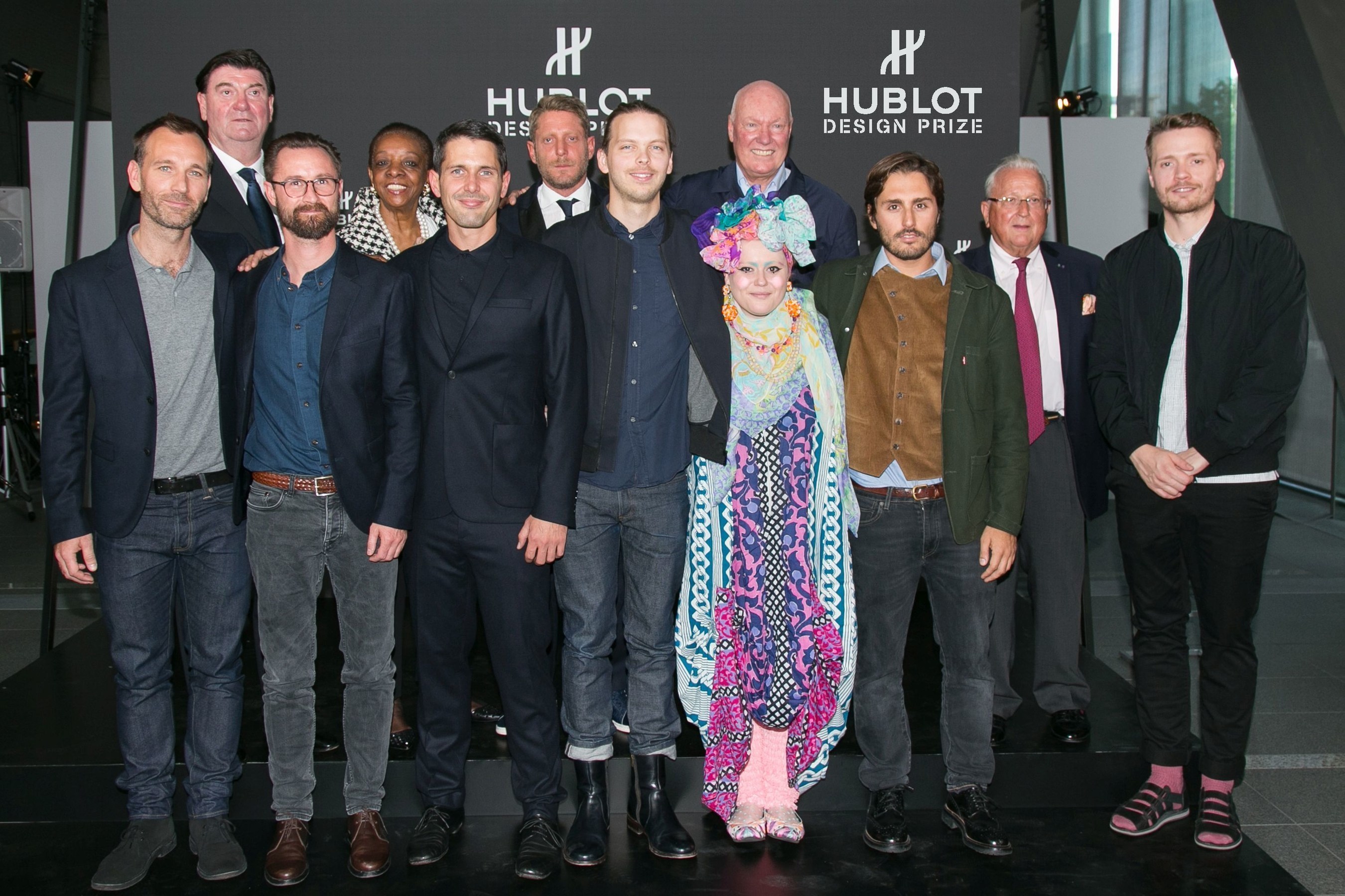 The Hublot Design Prize jury and finalists with Mr Jean-Claude Biver, Chairman Hublot2 (PRNewsFoto/HUBLOT) (PRNewsFoto/HUBLOT)