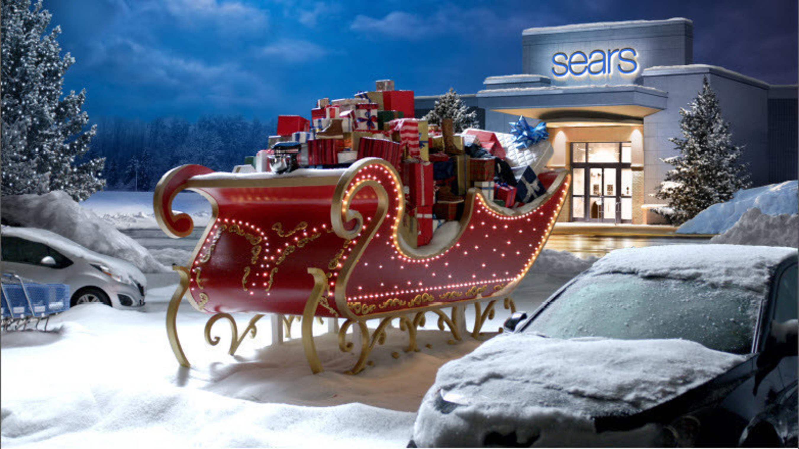 Sears, a leading integrated retailer, is kicking off the holiday season with its "Bring the Sleigh" campaign, featuring online, in-store and mobile shopping conveniences like In-Vehicle Pickup, which lets customers pick up their online purchases at any Sears store in less than five minutes without leaving their vehicle. Sears also announced it will open its doors starting at 6 p.m. on Thanksgiving Day.