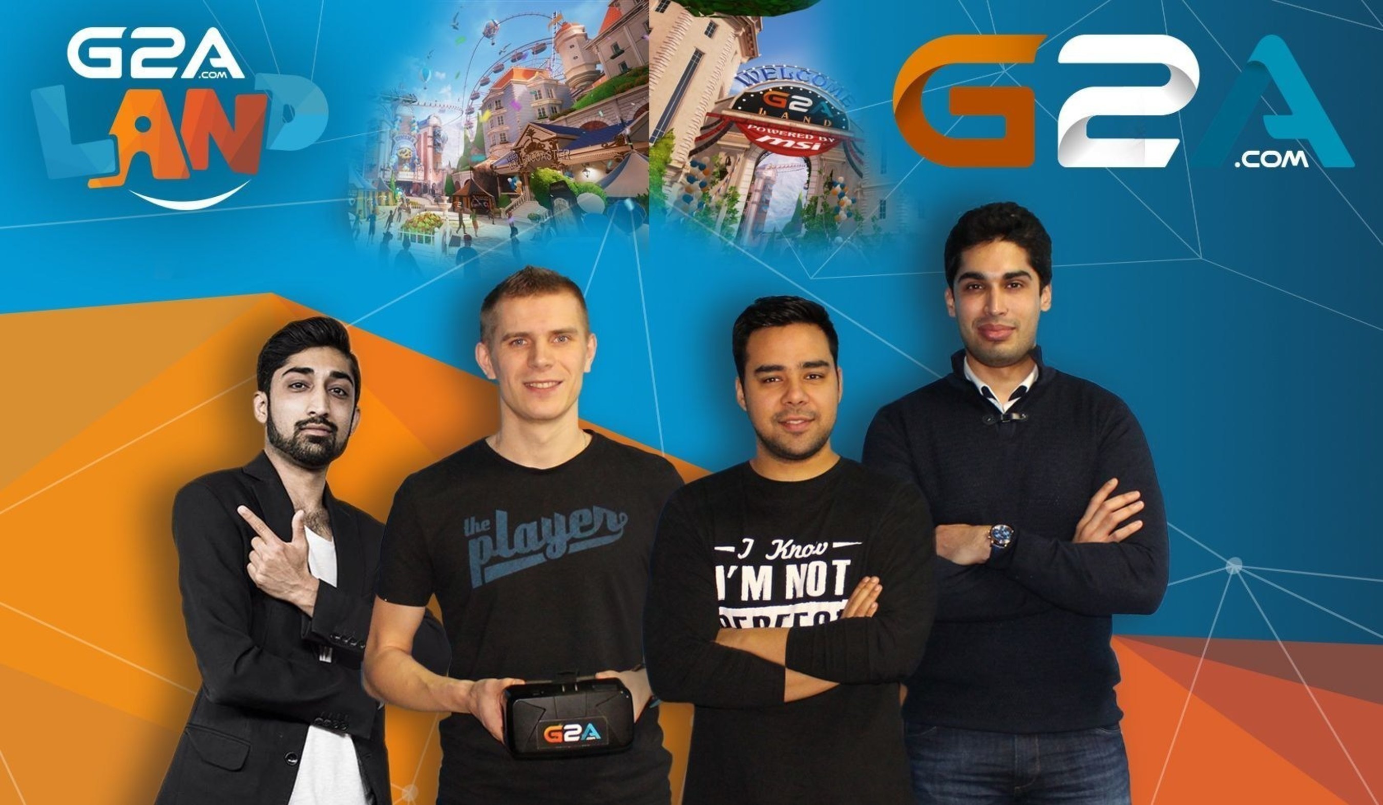 G2A's India Team with the Head of Oculus and G2A Land creator, left to right: Rohit Dahda - Head of India at G2A, Marcin Kryszpin - Head of Oculus, Rahul Bali - Marketing Specialist India, Arjun Anand - Sales Specialist (PRNewsFoto/G2A.com) (PRNewsFoto/G2A.com)