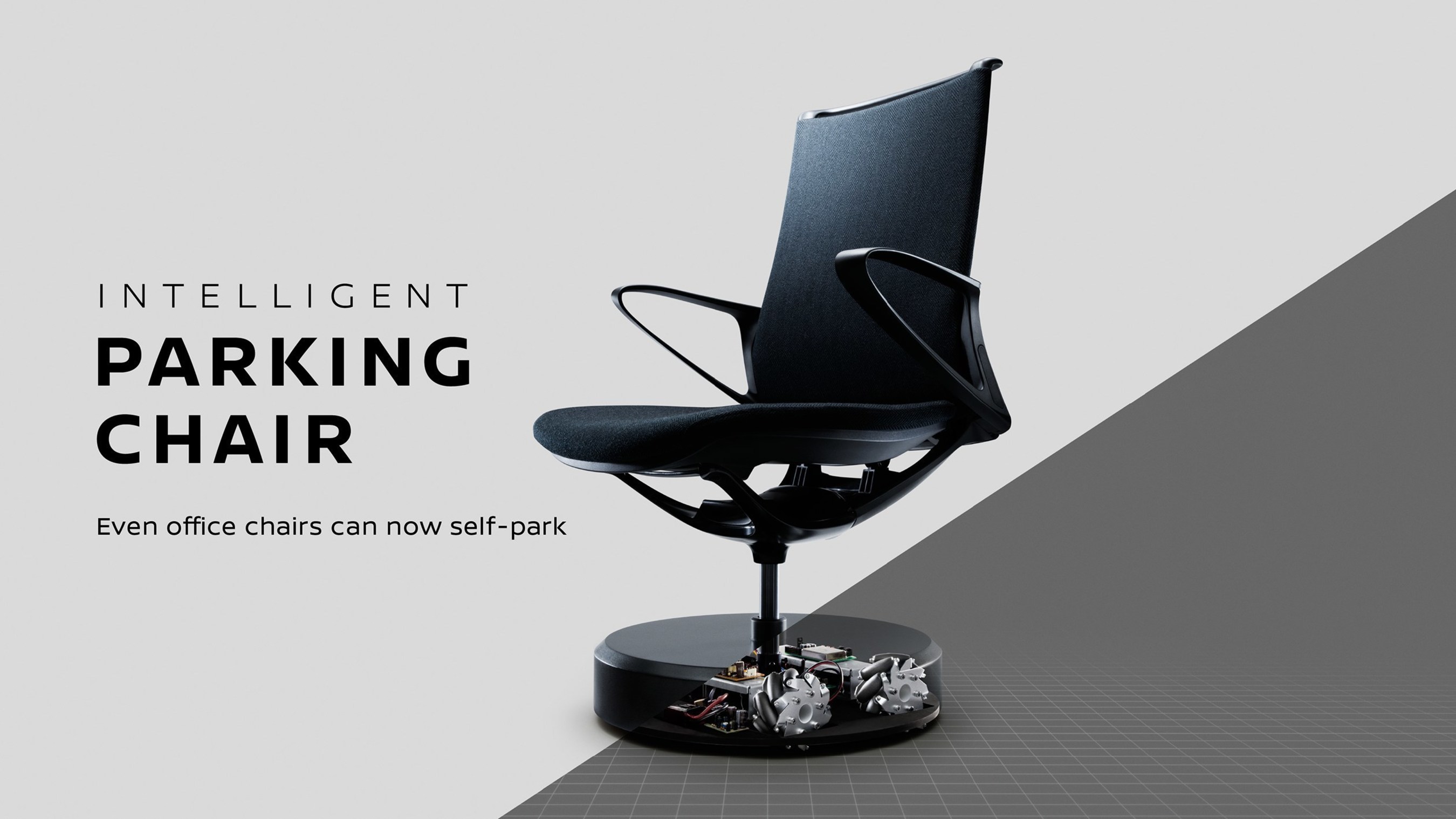 The "Intelligent Parking Chair" is inspired by Nissan's "Intelligent Park Assist" technology.