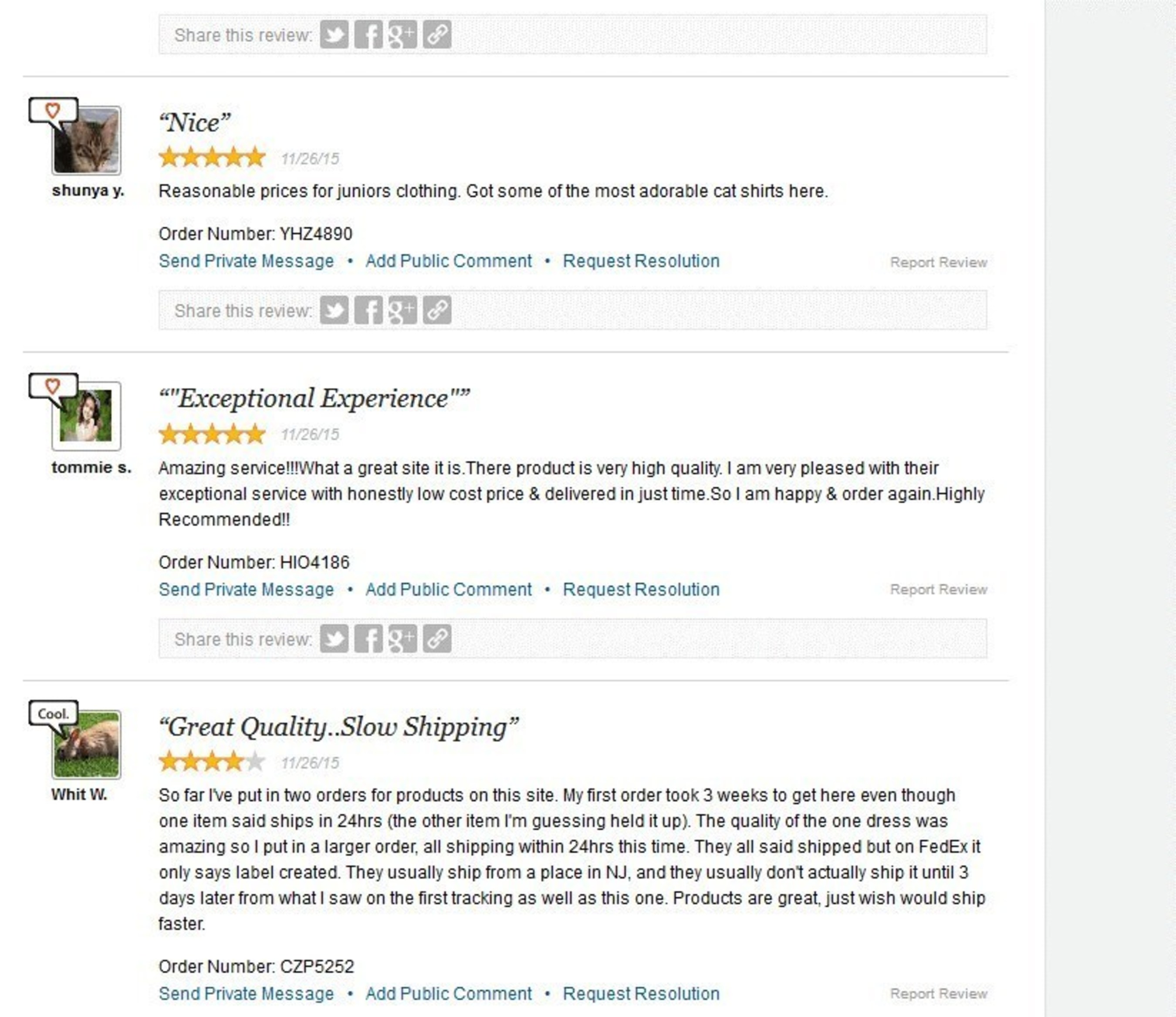 Reviews from SiteJabber.com