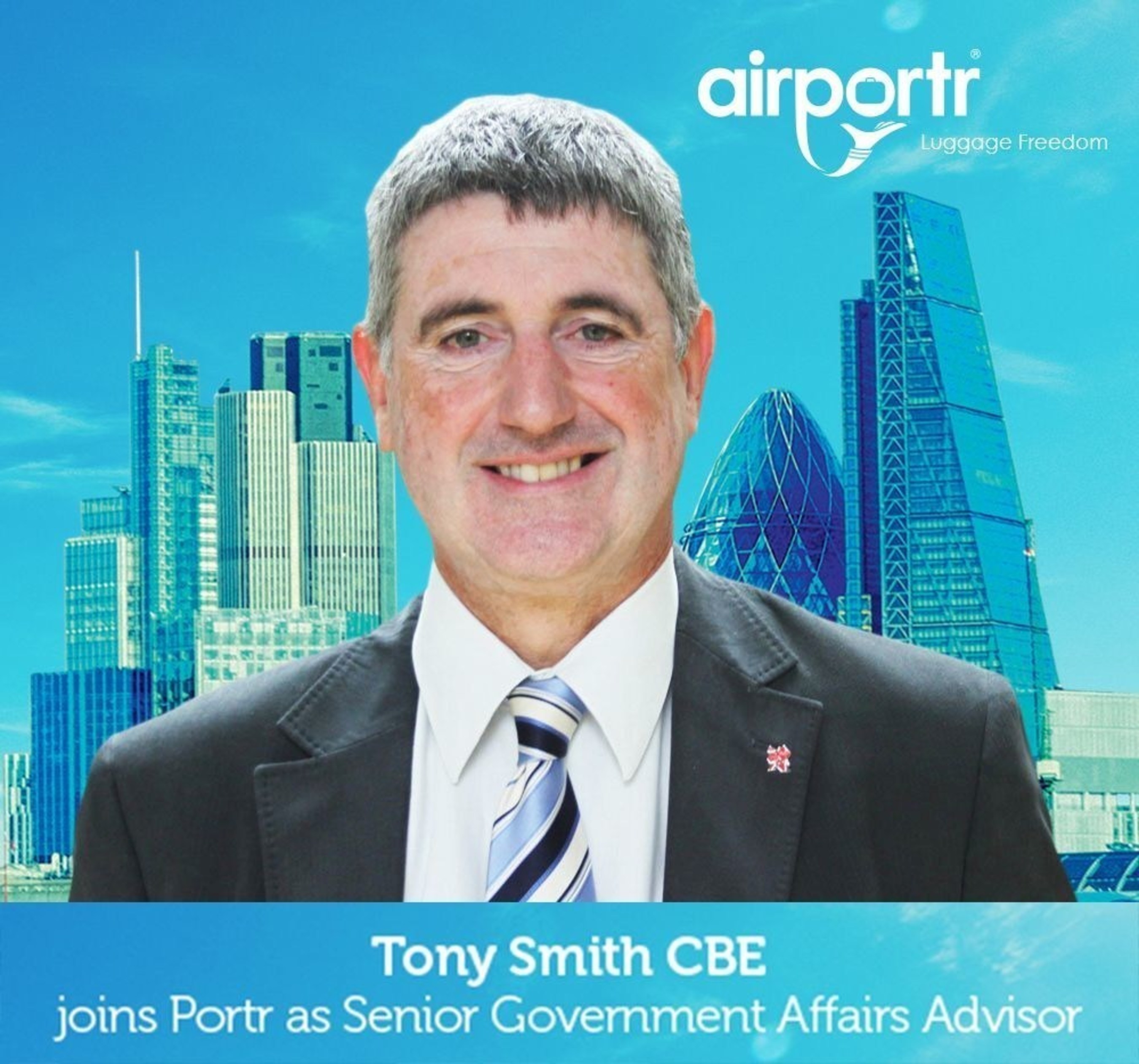 Tony Smith CBE joins Portr as Senior Government Affairs Advisor (PRNewsFoto/AirPortr)