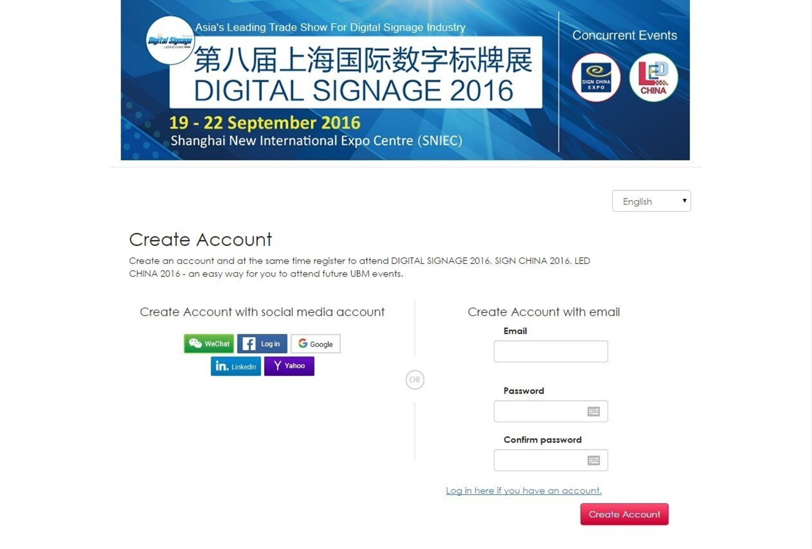 New Interface of Registration System