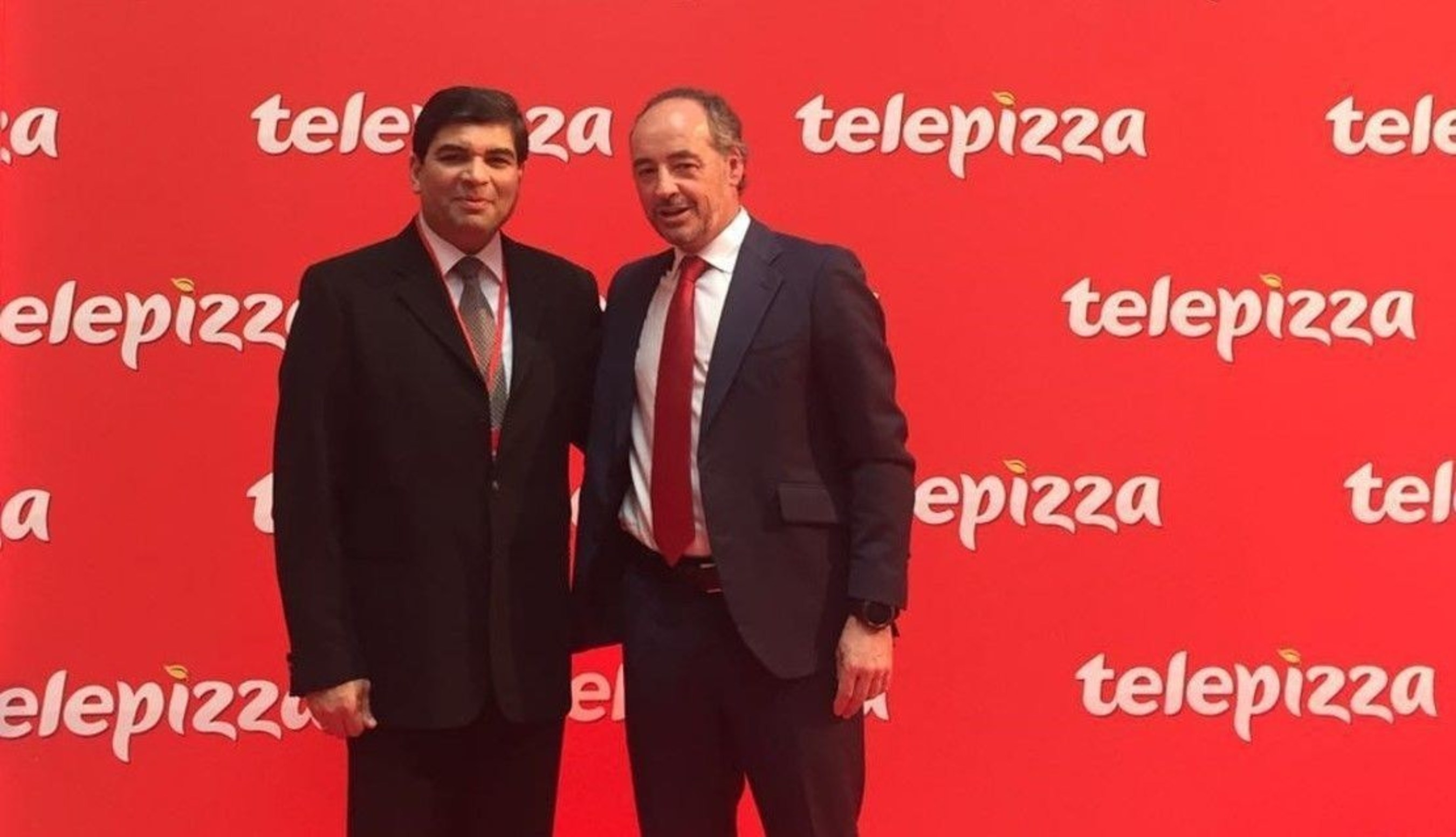 Pablo Juantegui, Executive Chairman Telepizza Group and Salim Janmohamed Chairman and Managing Director at Karali Group (PRNewsFoto/Telepizza)