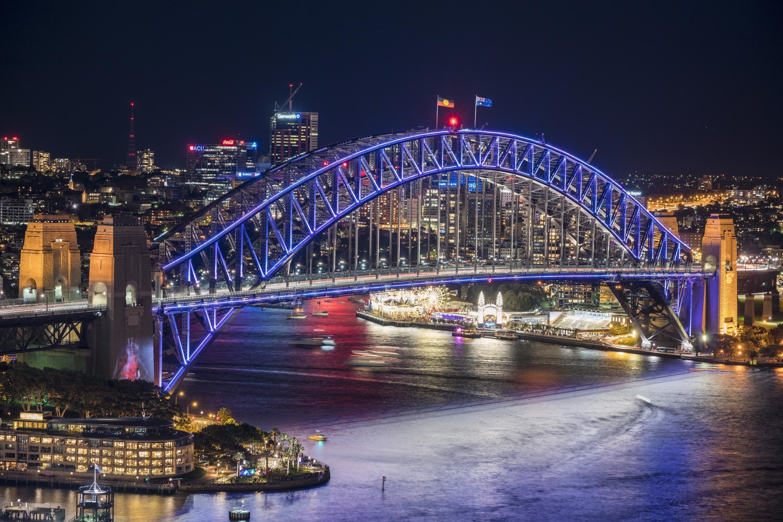 Vivid Sydney 2016 - Sydney Harbour bridge Destination NSW