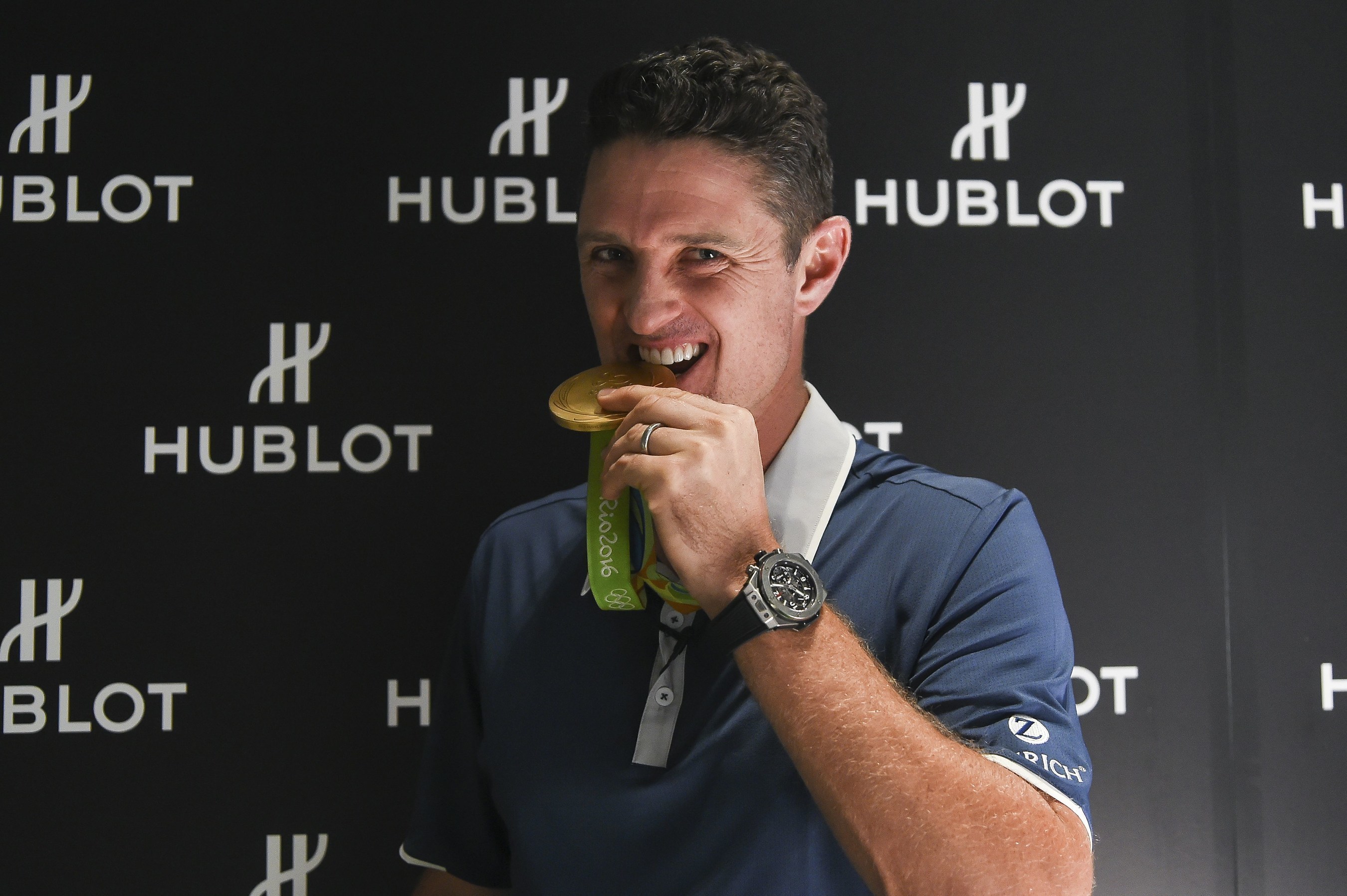 Justin Rose achieved the first Olympic hole in one and is the third Olympic golf champion in history (PRNewsFoto/HUBLOT)
