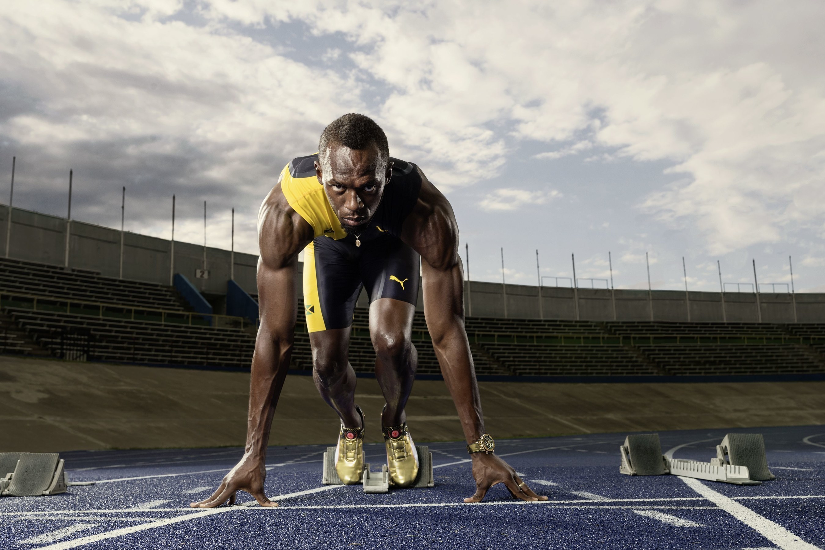 The fastest man in the world won his third triple Olympic gold. Copyright: Jon W Johnson. (PRNewsFoto/HUBLOT)