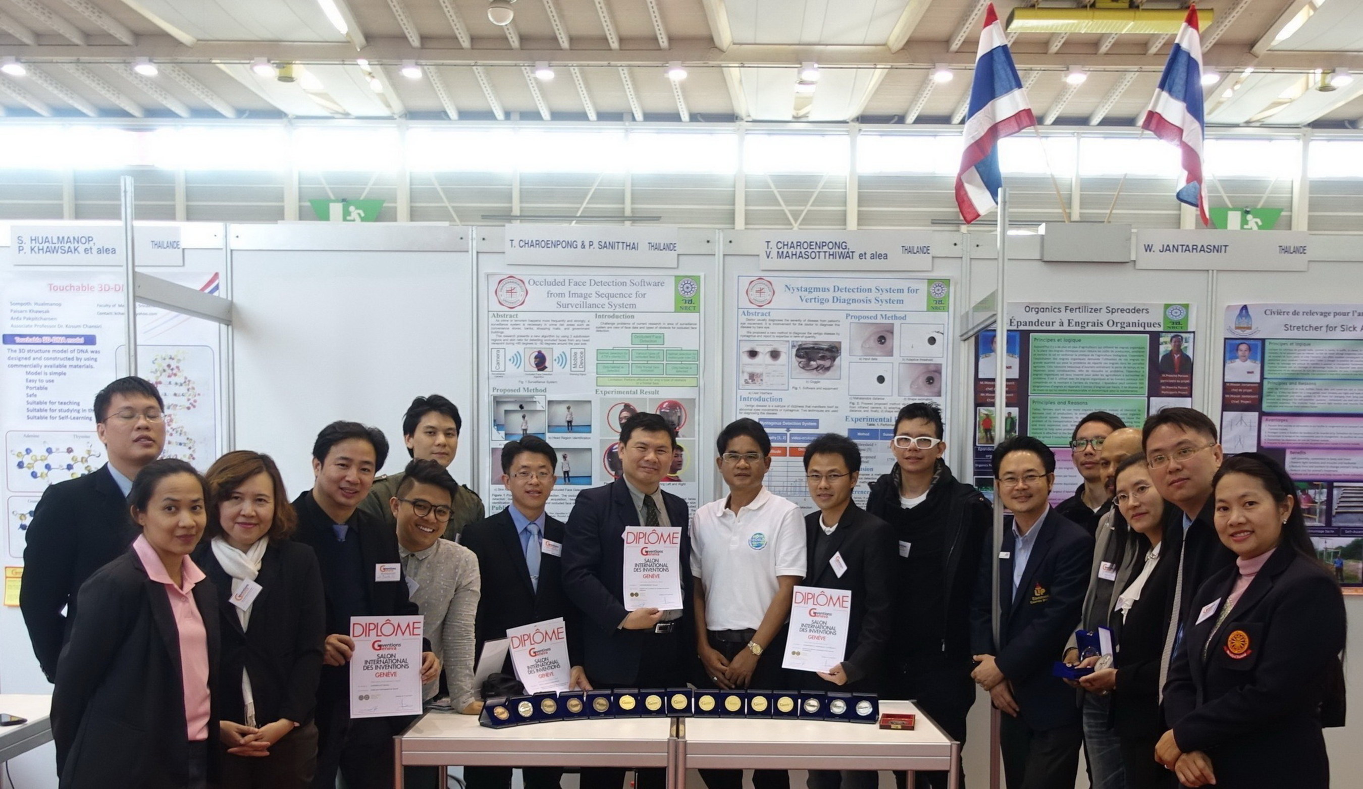 Thammasat teams put forth a very impressive showing at the 43rd International Exhibition of Inventions of Geneva