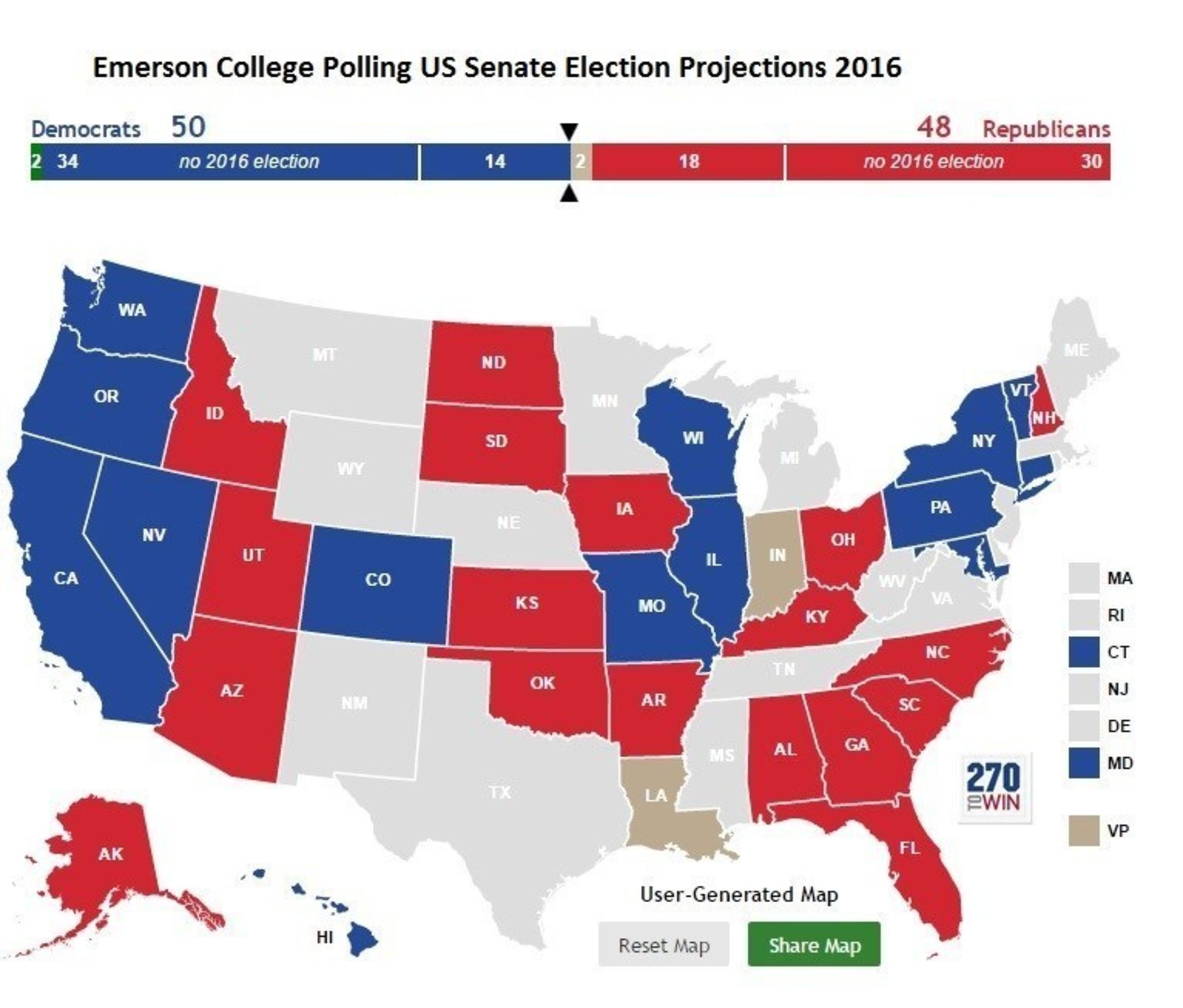 Emerson College Polls Emerson Map Shows Many Tight Races But A