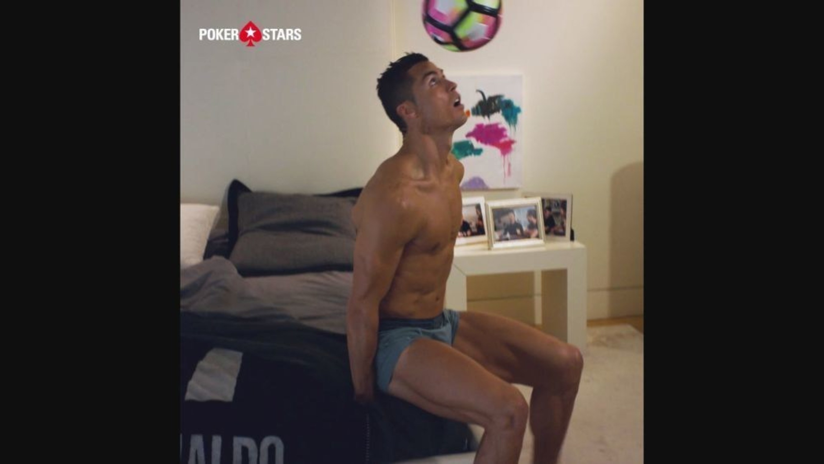 Team PokerStars SportsStar Cristiano Ronaldo shows off his skills in the #raiseit challenge (PRNewsFoto/PokerStars)