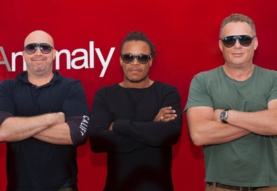 Anomaly Founding Partners Mike Byrne and Richard Mulder with Edgar Davids. (PRNewsFoto/Anomaly)