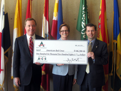 ACE Cash Express Donates $106,280 to American Red Cross at Dallas City Hall