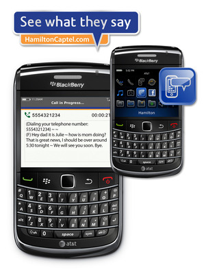 Introducing the Hamilton Mobile CapTel Application for BlackBerry Smartphones