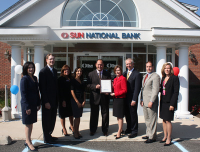Sun National Bank Receives Community Service Award from New Jersey Bankers' Association