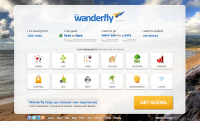 Wanderfly.com Launches as Travel Inspiration Site that Puts Simplicity, Personalization and Soul-Stirring Inspiration Back into Travel Planning