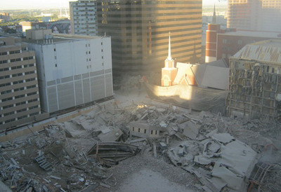 Implosion of Four Buildings Paves Way for 21st Century Campus at First Baptist Dallas: