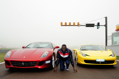 Usain Bolt Visits Ferrari