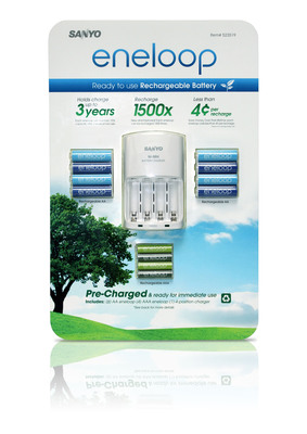 SANYO Announces New 'eneloop' Rechargeable Batteries Pre-Charged and Ready for the Holiday Season