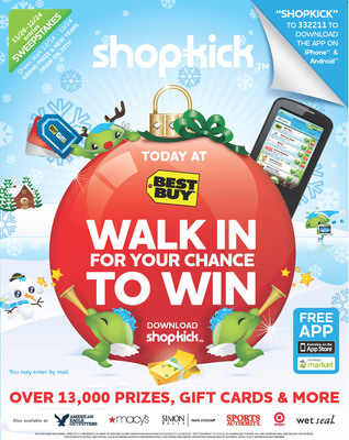 Simply Walk In and Win - shopkick Is Your True Love With '12 Days of Kickmas' Sweepstakes